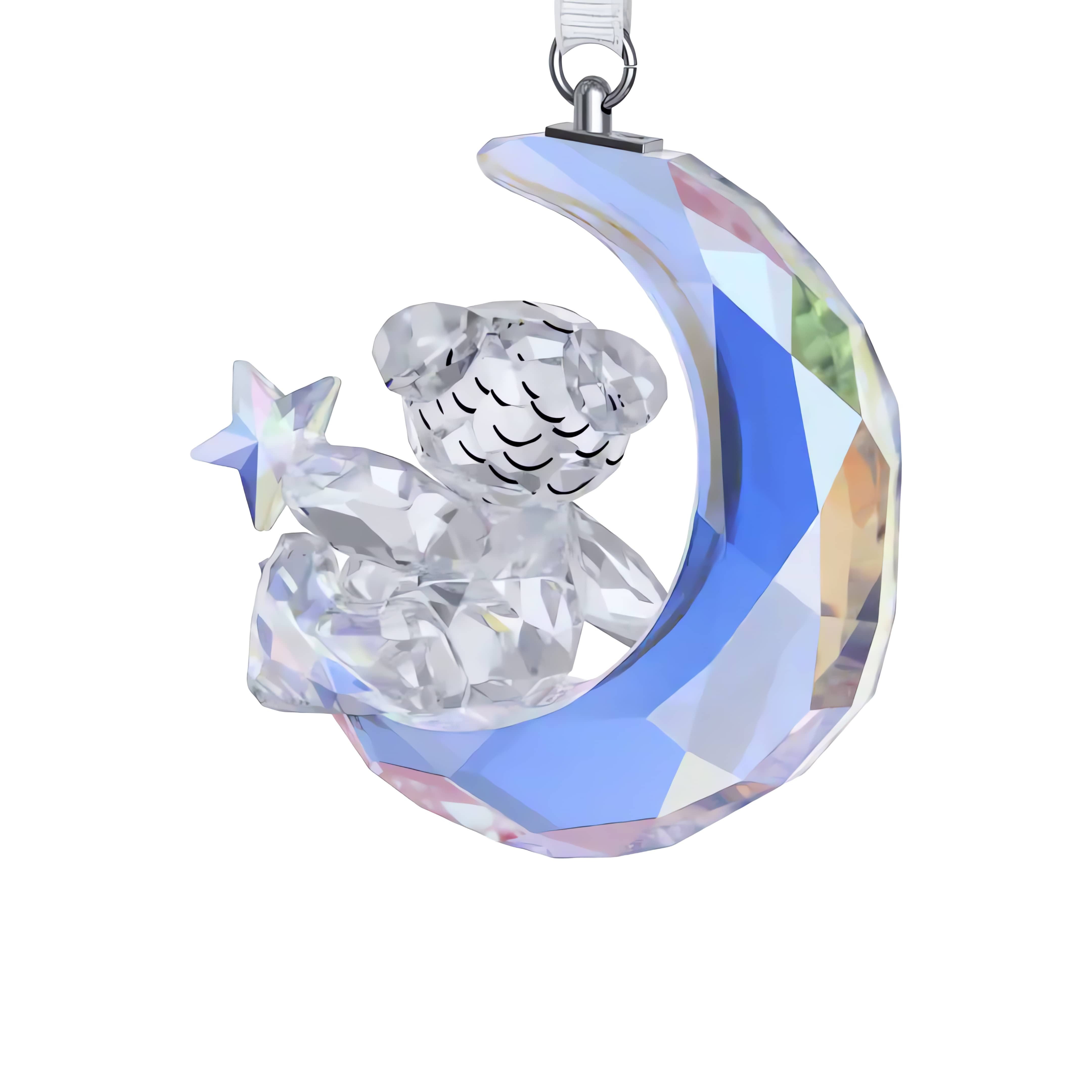 Swarovski Dekohänger Kristallfigur Sammelfigur Kris Bär Mond Ornament (1 St), Swarovski® Kristall – Bild 4 von 4