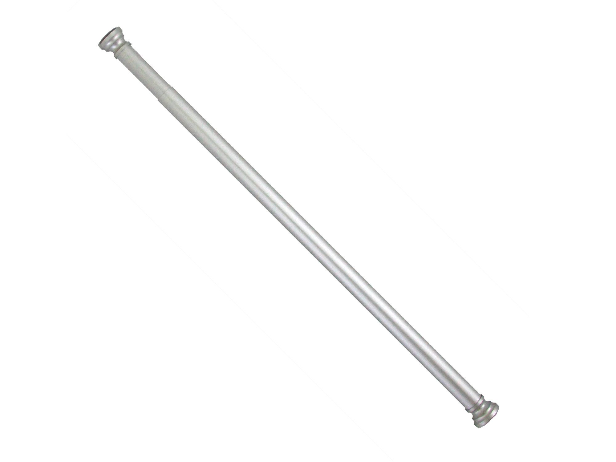 Ekershop Duschvorhangstange Alu Eloxiert Chrom Duschstange 140 - 250 cm Teleskopstange Klemmstange, Ø 28 mm, ausziehbar, kürzbar, geklemmt, Aluminium, für Duschvorhang ohne Duschvorhangringe, Antirutsch Pet, ohne Bohren