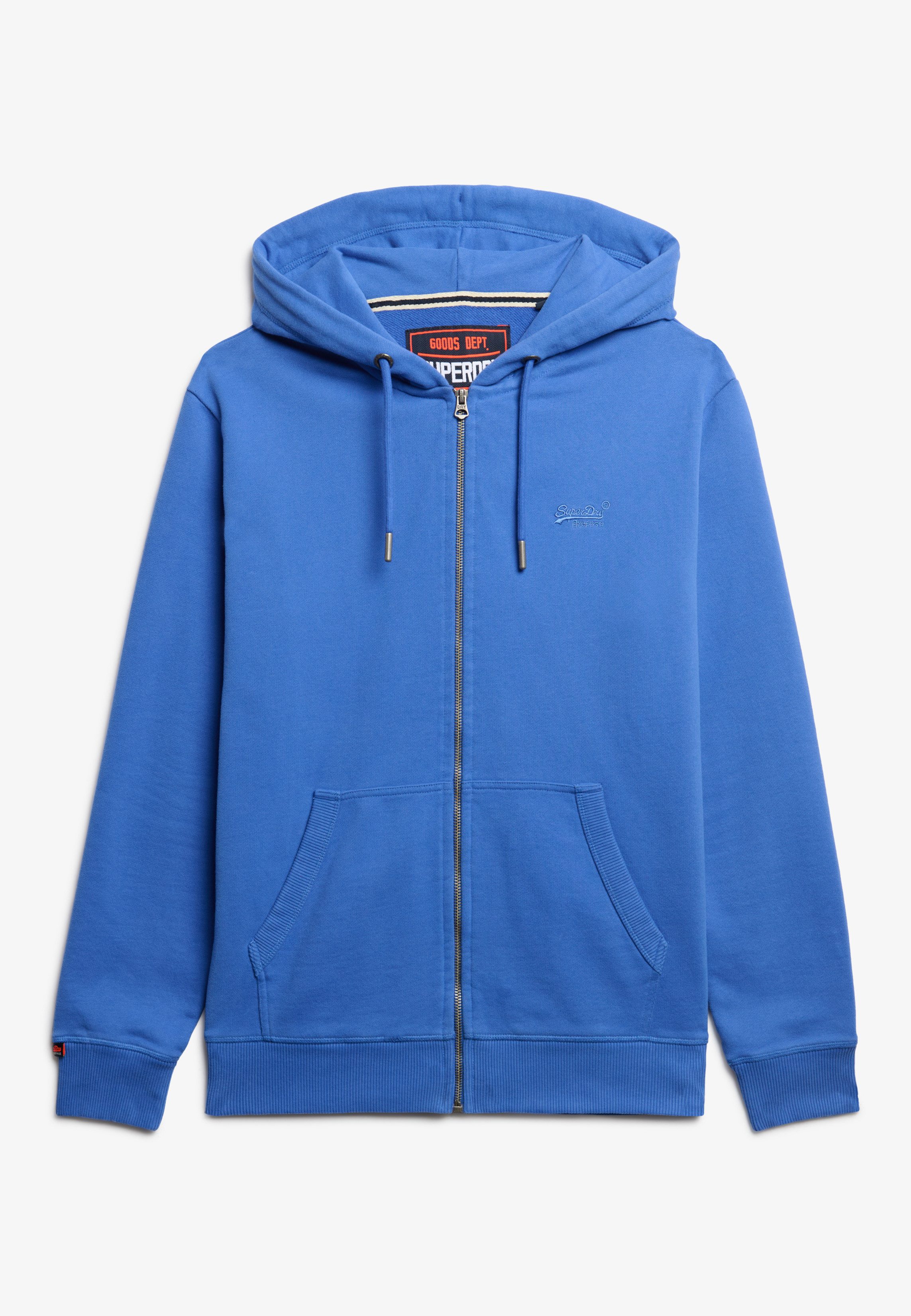 Superdry Kapuzensweatjacke ESSENTIAL LOGO ZIP HOODIE HB Baumwollmischung, slim fit