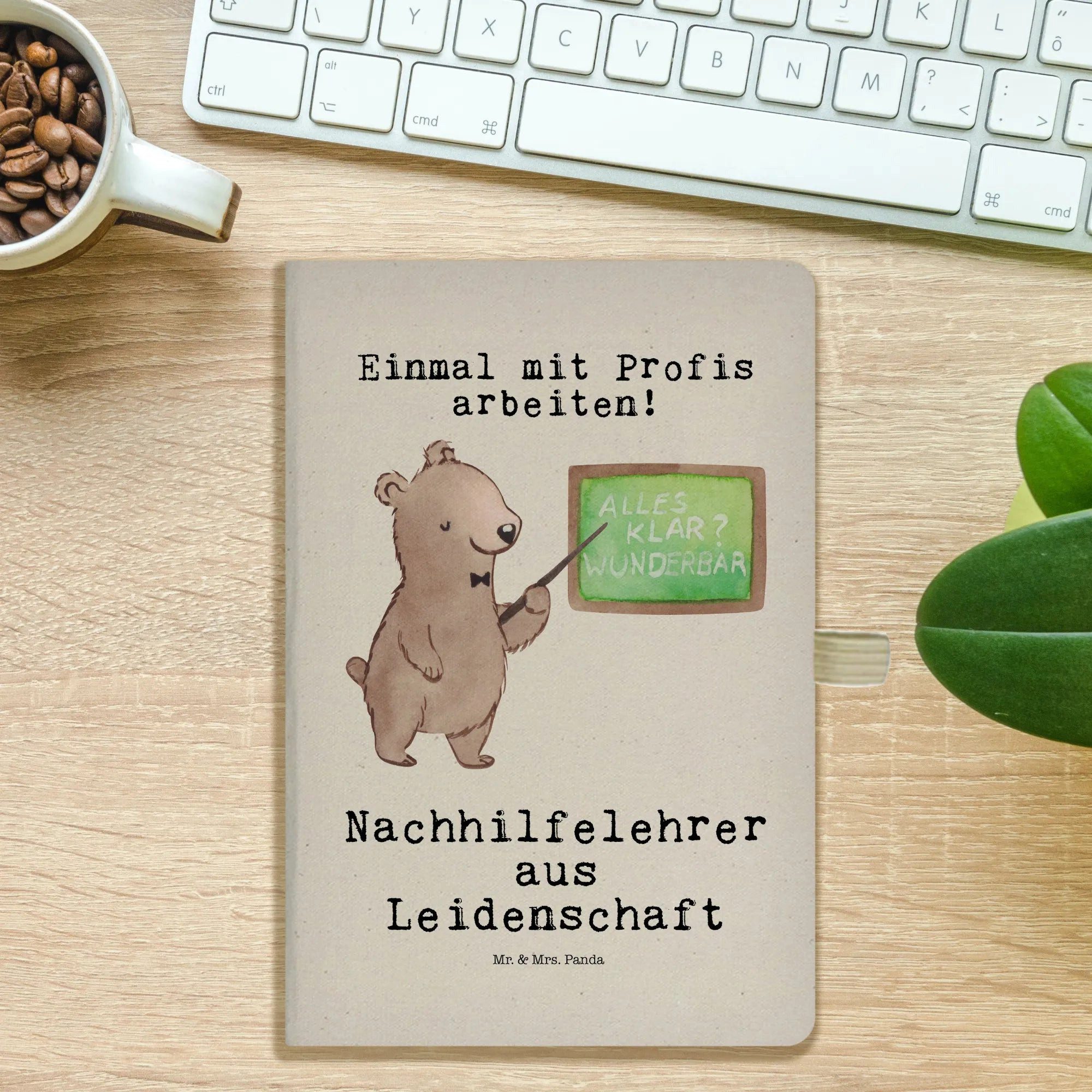 Thumbnail - Mr. & Mrs. Panda Notizbuch Nachhilfelehrer Leidenschaft - Transparent - Geschenk, homeoffice, A5 Mr. & Mrs. Panda, Flexi...