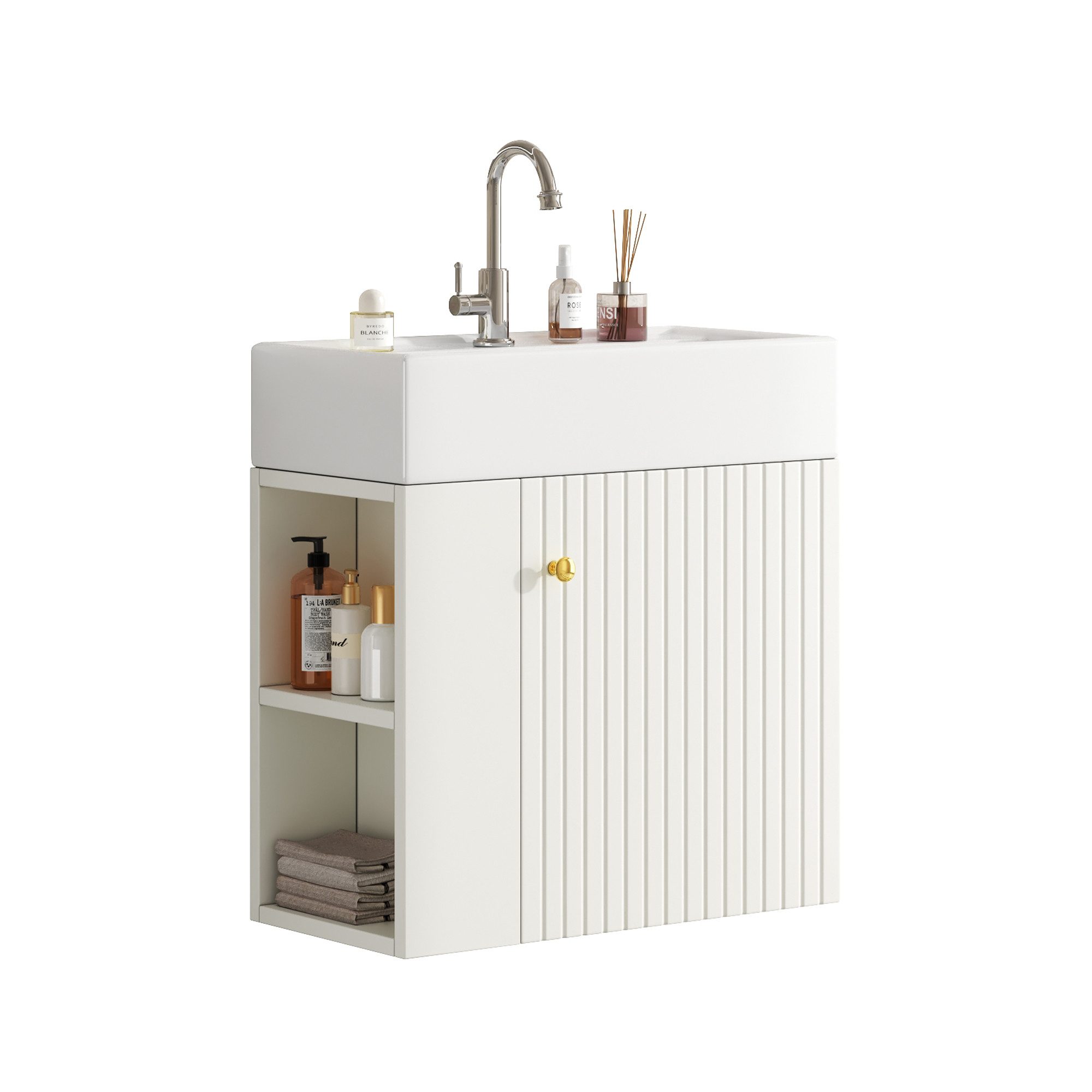 MODFU Waschtisch Badmöbel Set, Waschtischunterschrank Badezimmerschrank günstig online kaufen