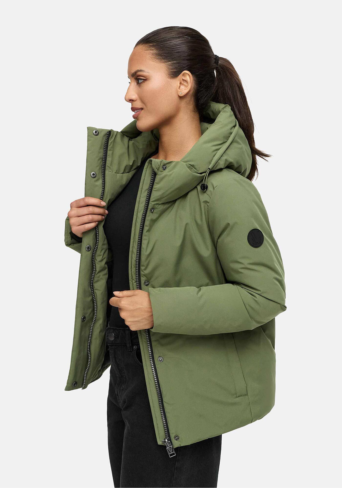 Marikoo Winterjacke Yeminaa warm für den Winter - hinten länger geschnitten