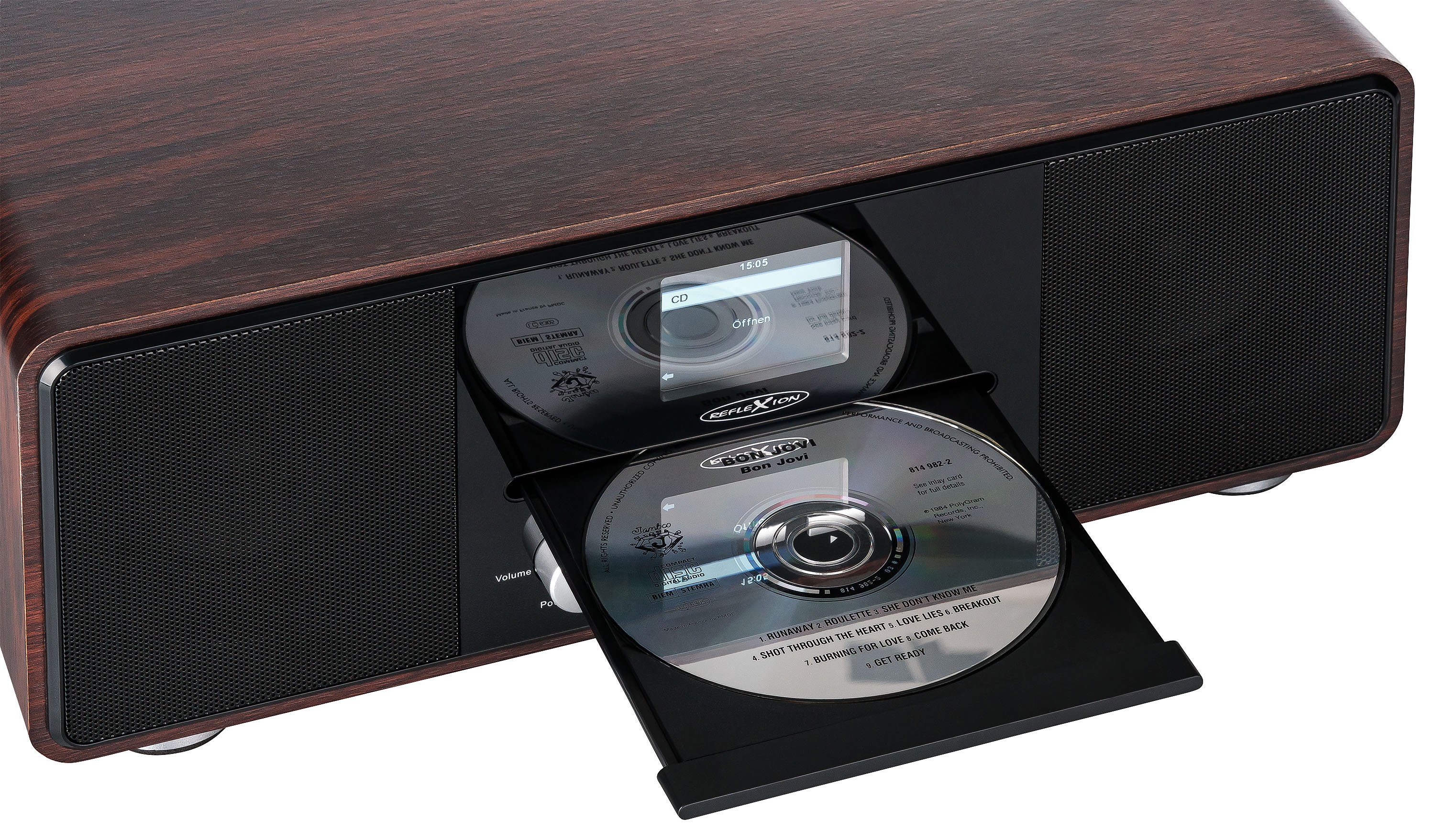 Reflexion HRA19DAB Design DAB+ Radio mit TFT Farbdisplay Digitalradio (DAB) (Digitalradio (DAB), UKW-Radio, 160 W, DAB+ Radio, AUX, CD-Player, Weckfunktion, Equalizer, Bluetooth)