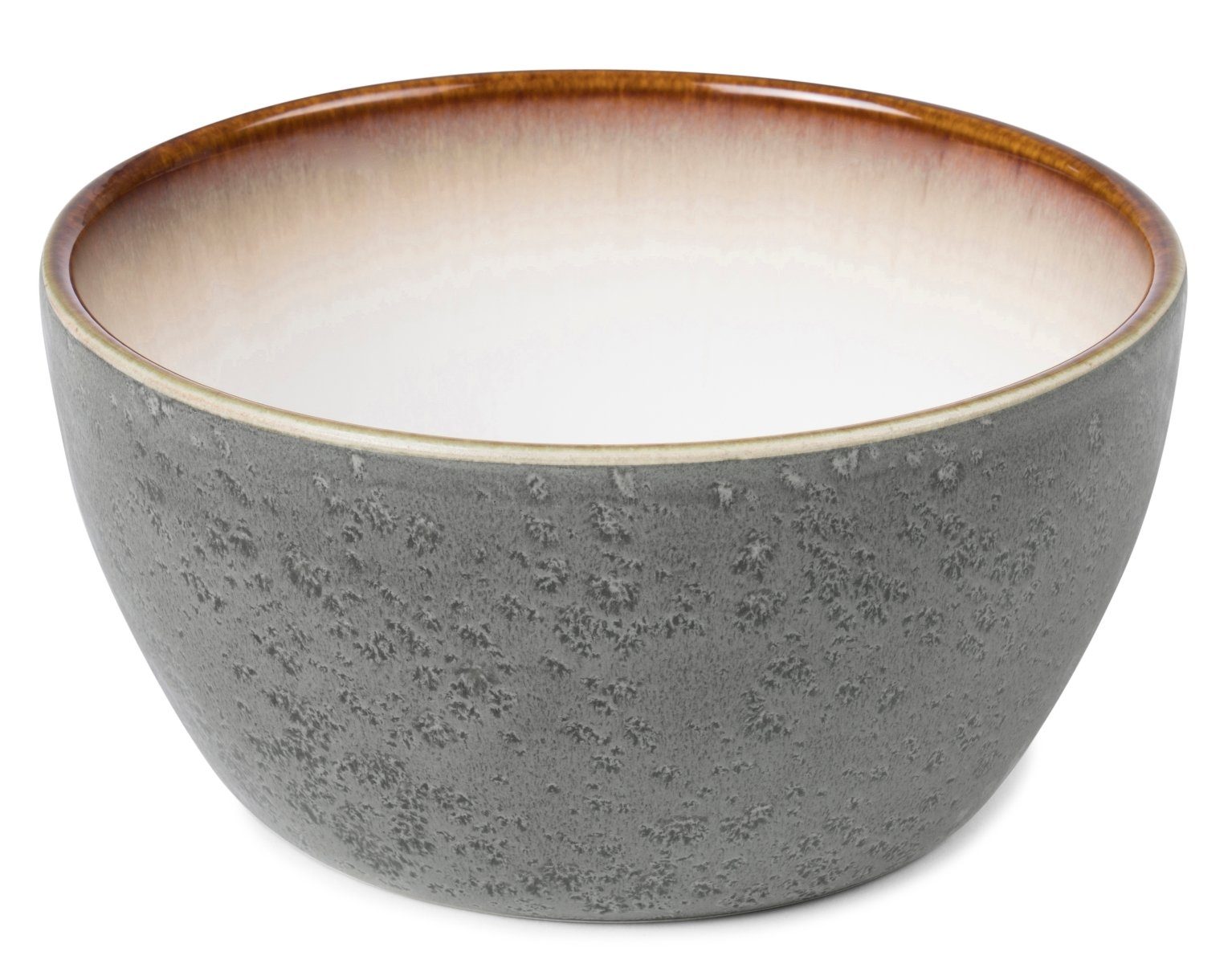 Bitz Schale Bowl grey/cream 12 cm, Steinzeug, (Bowls), Schale 12 cm Steinzeug Grau/Creme