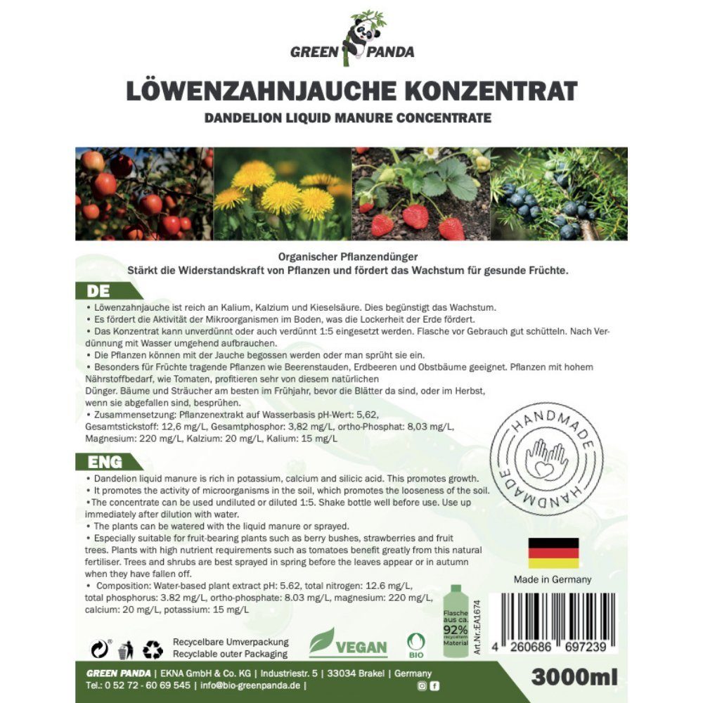 GreenPanda Pflanzendünger Löwenzahn Jauche - Magnesium günstig online kaufen