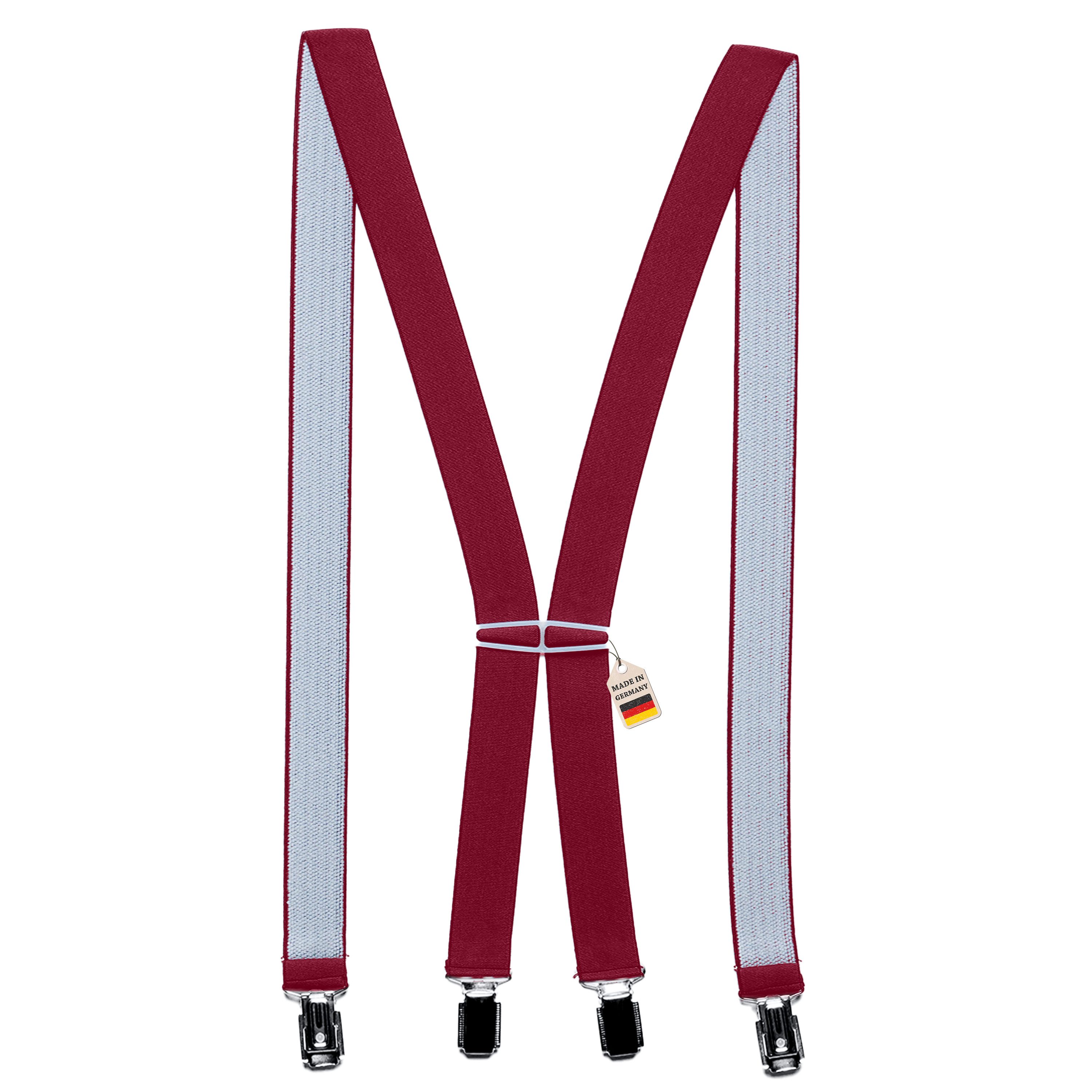 ZUKUNFTSENKEL Hosenträger Schmaler Hosenträger - Sicherer Halt Damen & Herren 2,5cm X-Form (Für Damen und Herren) 4 Starke Clips, Deutsche Herstellung, Elastisch