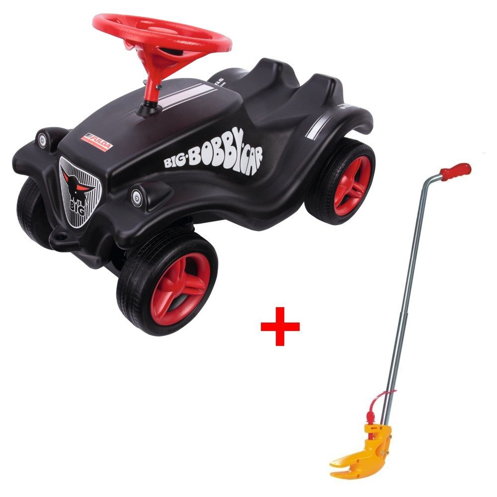 BIG Rutscherauto BIG Bobby Car Fulda + Flüsterreifen + Schubstange Multi Handle