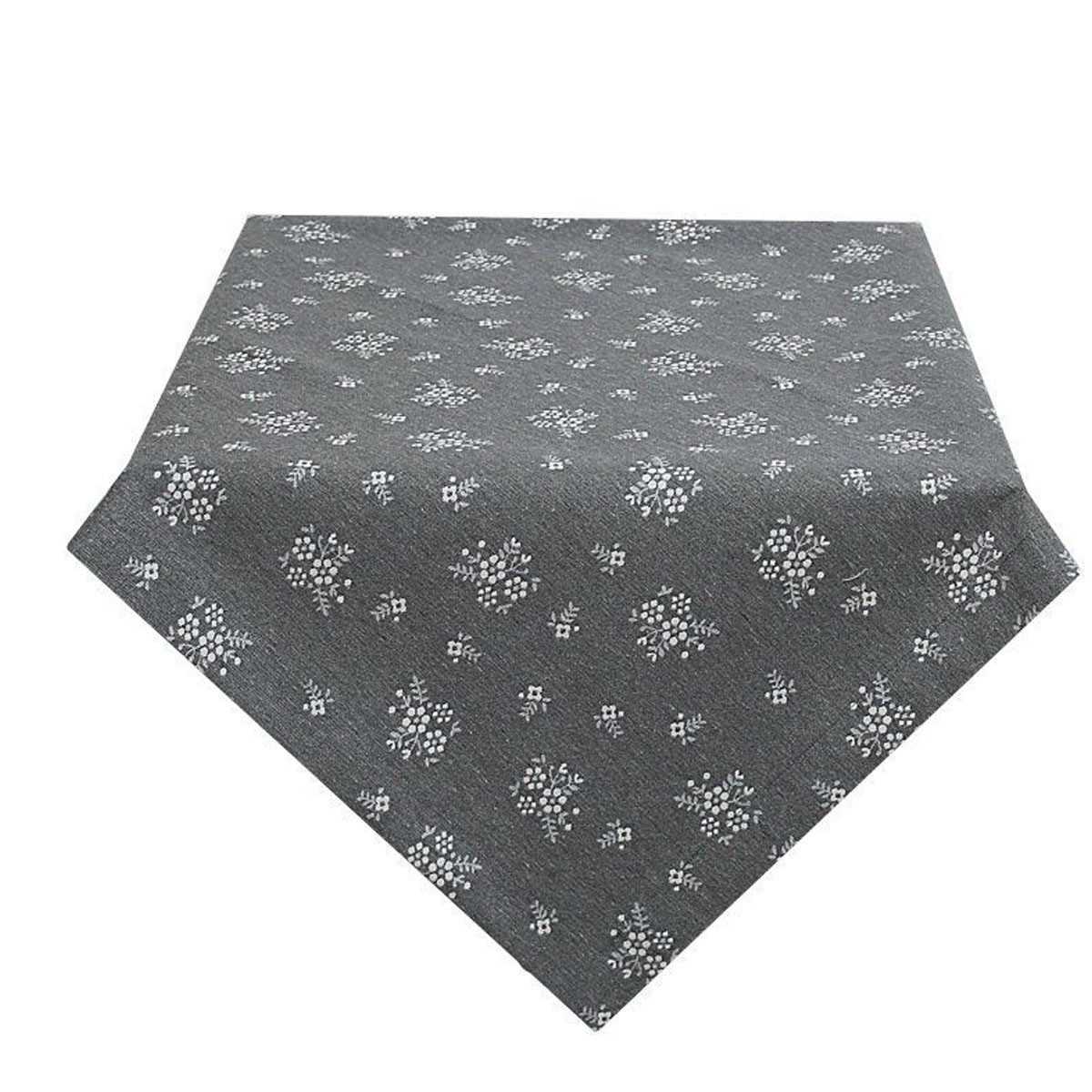 HOSSNER - HOMECOLLECTION Mitteldecke Kufstein grau (1-tlg), Tischdecke, bed günstig online kaufen