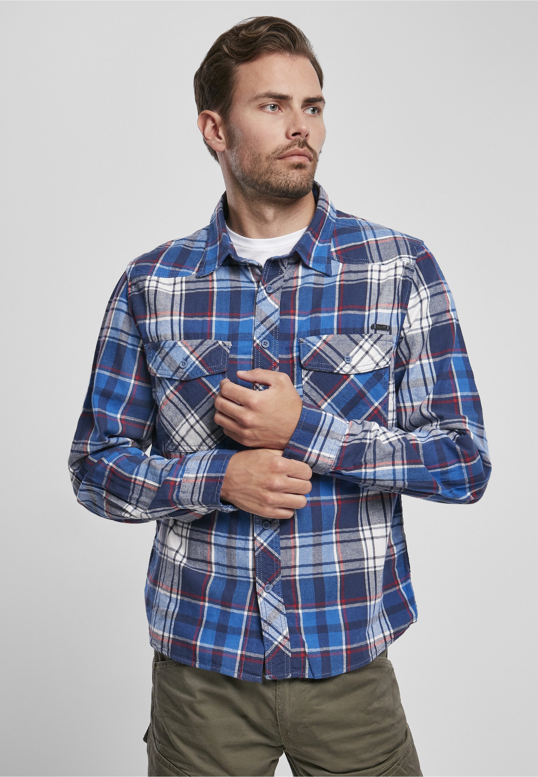 Brandit Langarmhemd Brandit Herren Checked Shirt (1-tlg)