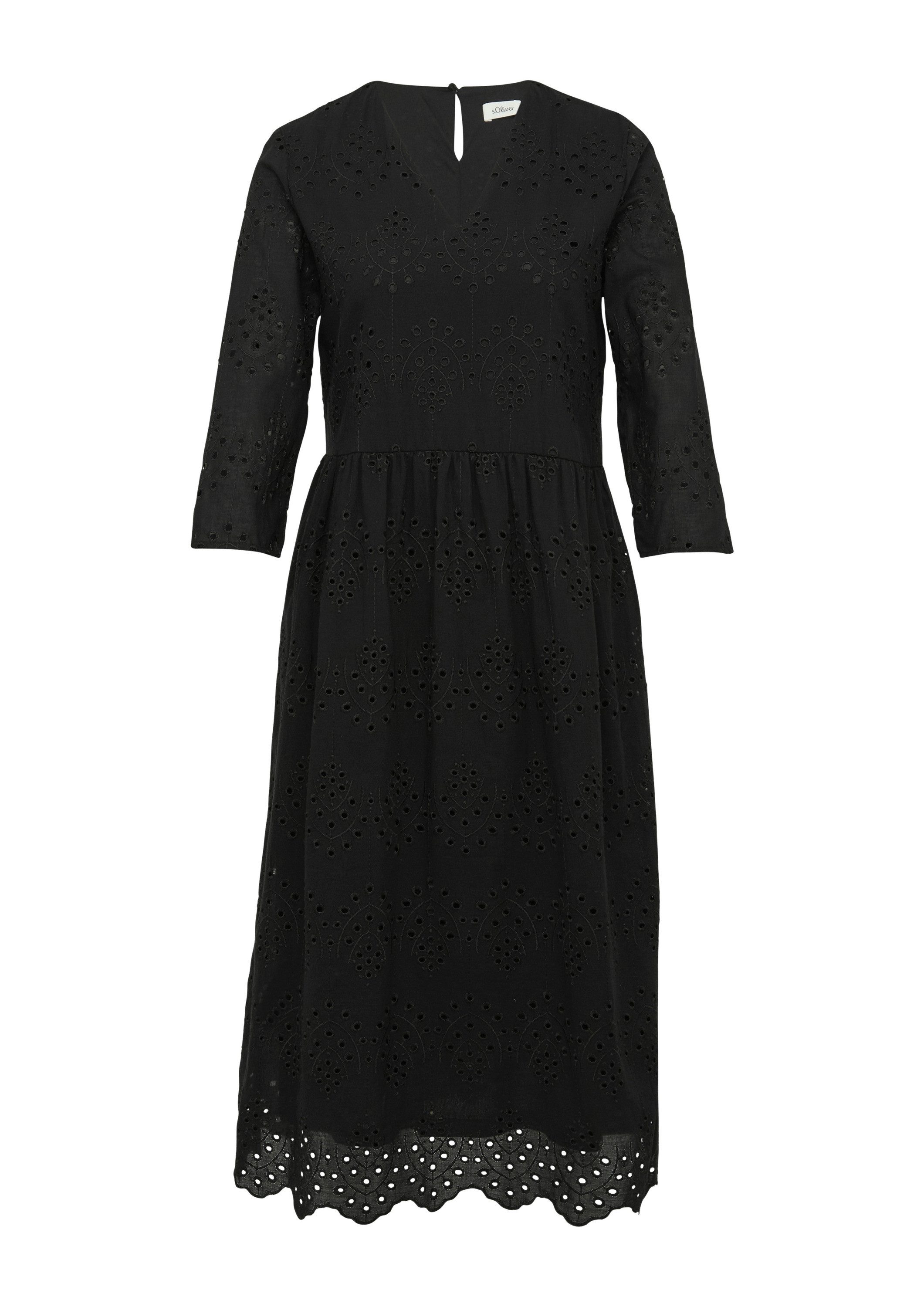 s.Oliver Minikleid Kleid Midikleid aus Broderie Anglaise günstig online kaufen