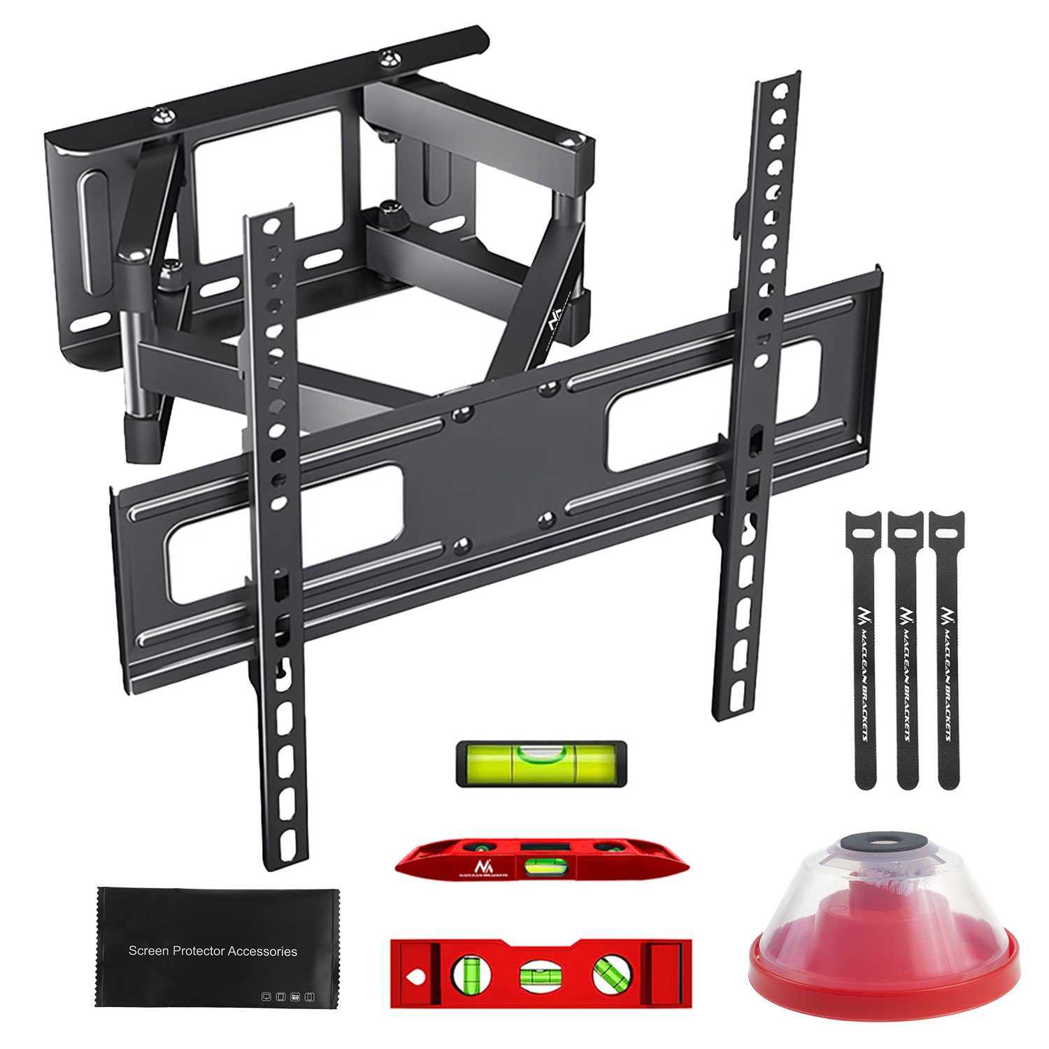 Maclean TV-Wandhalterung MC-788, (bis 75 Zoll, TV-Halterung 32-75'' 50kg einstellbar)