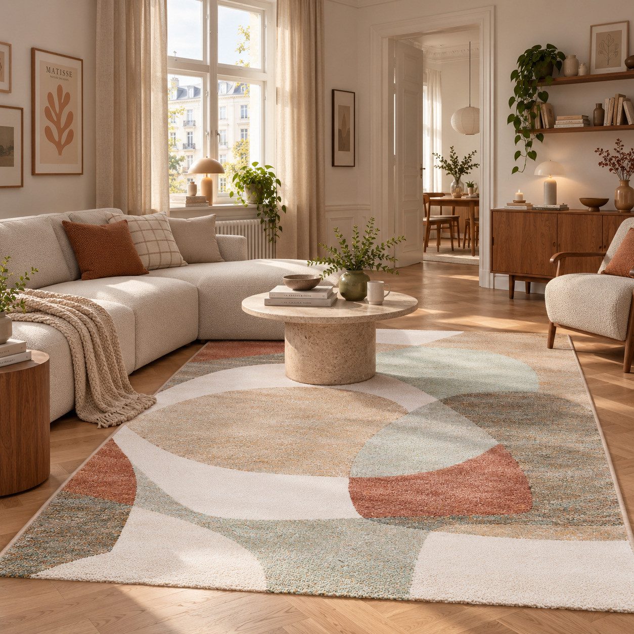 Pergamon Designteppich Designer Teppich Maui Modern, Rechteckig, Höhe: 13 mm