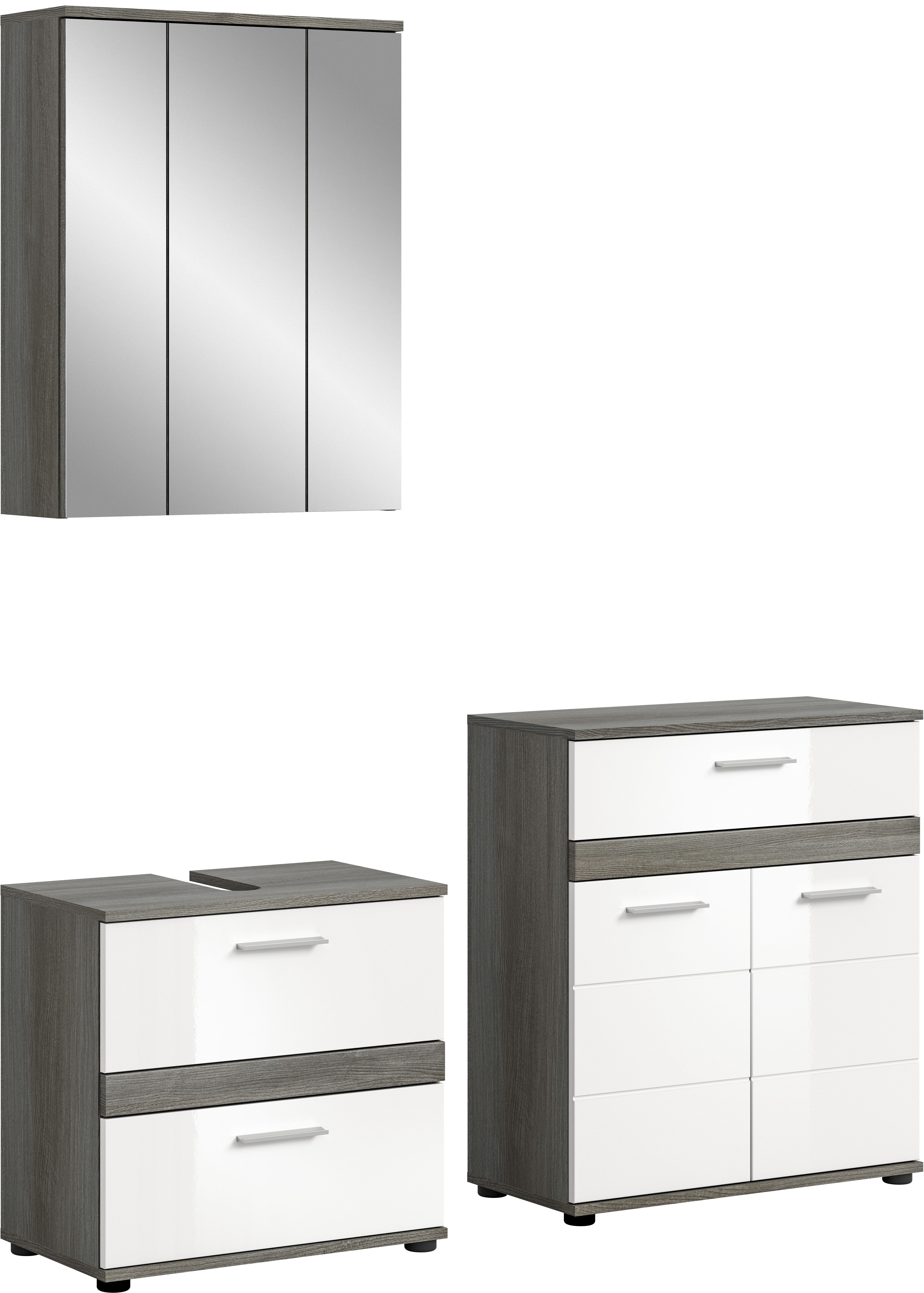 welltime Badmöbel-Set LUCCA, 3-teilig, TOPSELLER!, hochwertige MDF Front, ( günstig online kaufen