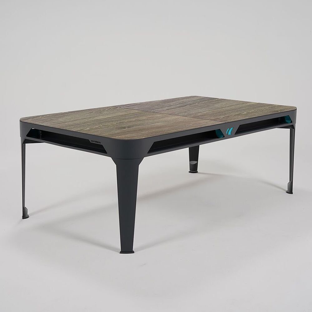 Cornilleau Billardtisch Billardtisch dunkles und ein Hyphen, Dekor helles Jede je Tisch Platte Abdeckplatte Holzdekor für hat Vorder-/Rückseite schwarzen