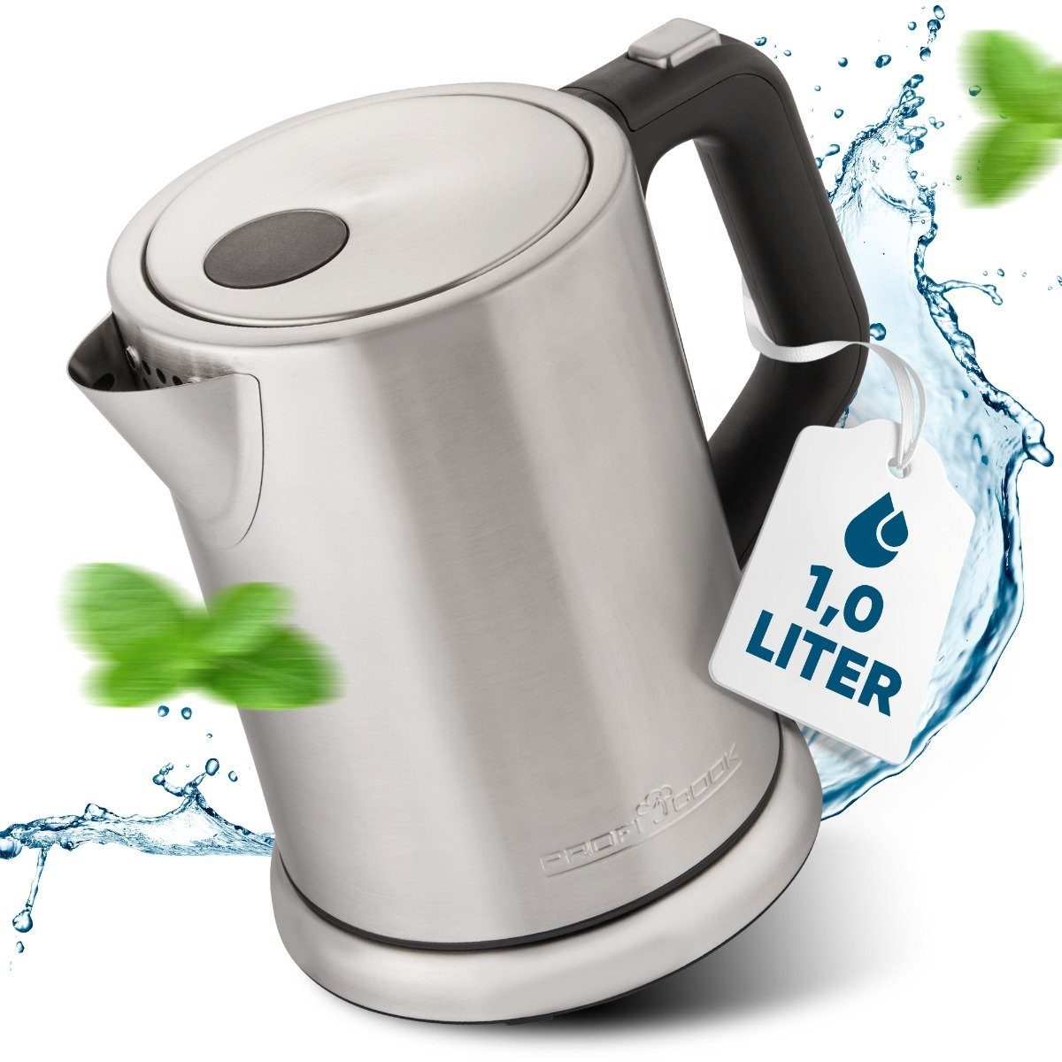 ProfiCook Wasserkocher PC-WKS 1106, Wasserkocher mit bis zu 1,0 Liter Füllmenge