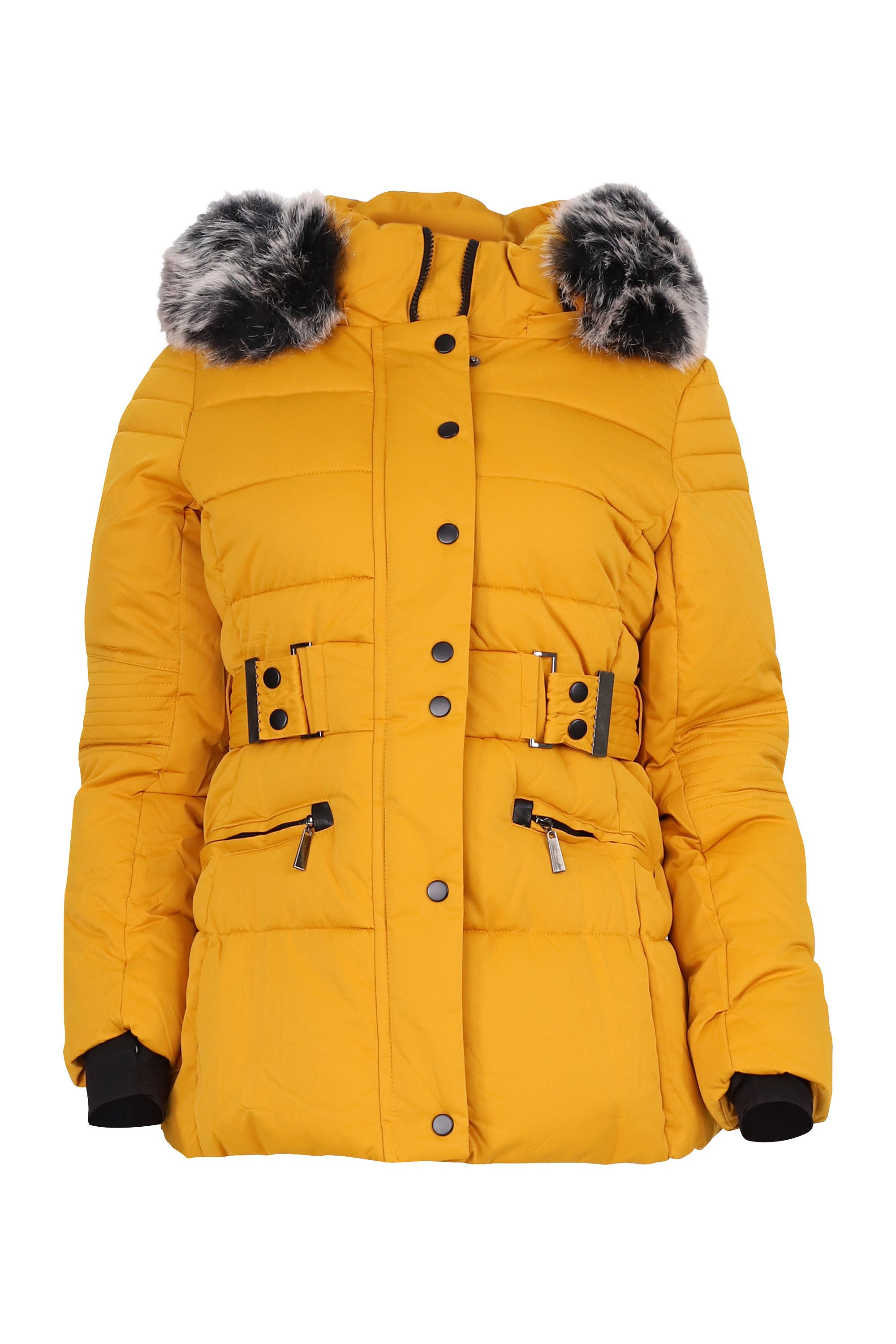 Steppjacke malito Damen Steppmantel, taillierte Winterjacke, Jacke mit Kapuze