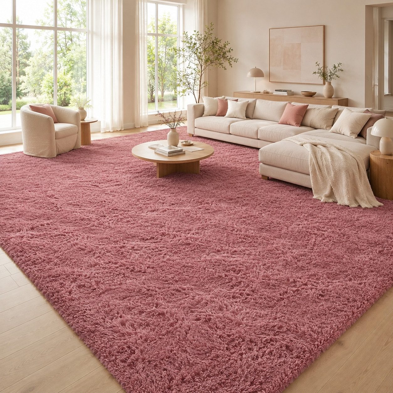 Lochas Hochflor-Teppich Hochflor-Teppich weich & kuschelig für Wohnzimmer und Schlafzimmer – Bild 5 von 5