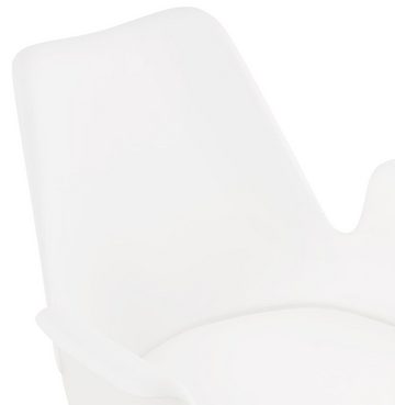 KADIMA DESIGN Esszimmerstuhl PANGU Sessel Plastic Polym Weiss (white,natural)
