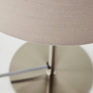 Lüttenhütt Tischleuchte Lüchte, ohne Leuchtmittel, Schreibtischlampe mit Stoffschirm Ø 40 cm, Kippschalter an der Leuchte