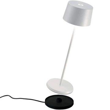 Zafferano LED Tischleuchte LED Akkutischleuchte Olivia Pro 2,2W 150lm 3000K IP65 in Weiß, keine Angabe, Leuchtmittel enthalten: Ja, fest verbaut, LED, warmweiss, Tischleuchte, Nachttischlampe, Tischlampe