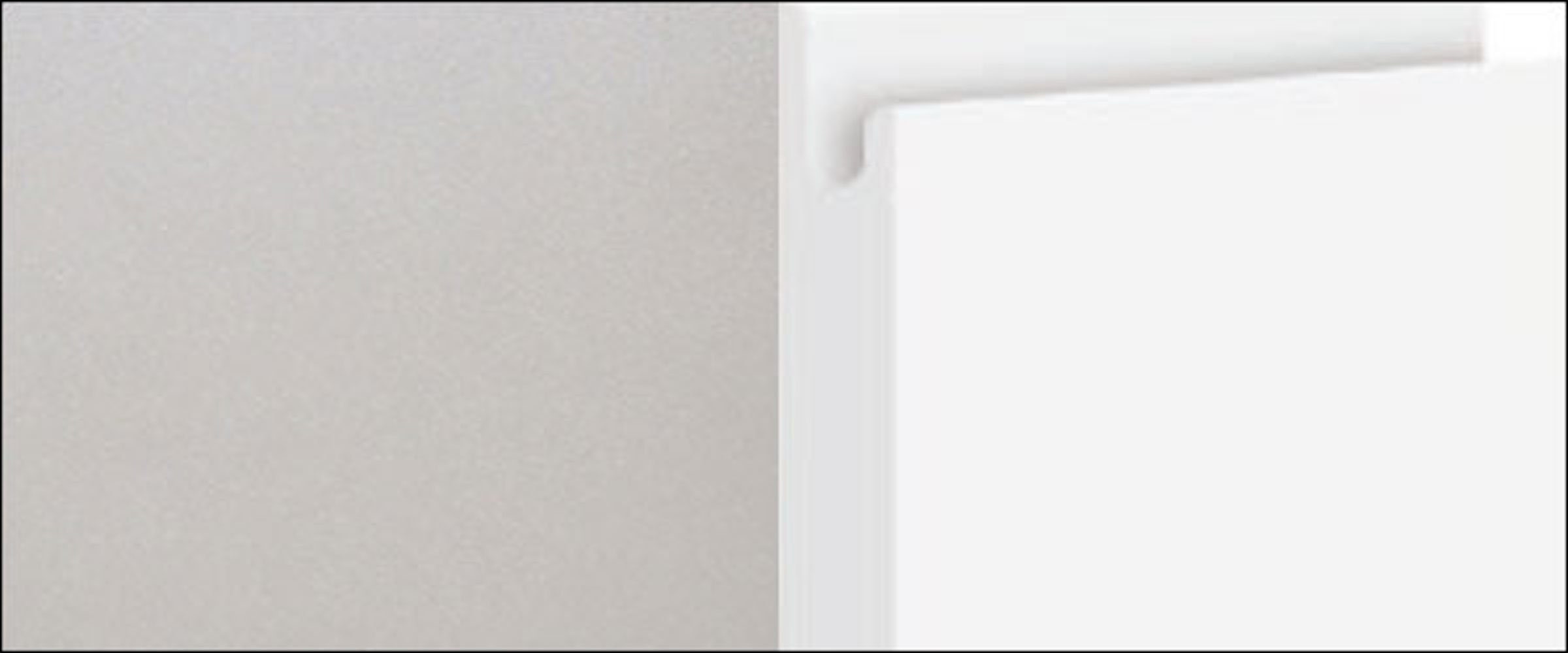 Front- Avellino Feldmann-Wohnen matt Acryl Klapphängeschrank Korpusfarbe und 2-türig grifflos, 90cm weiß wählbar