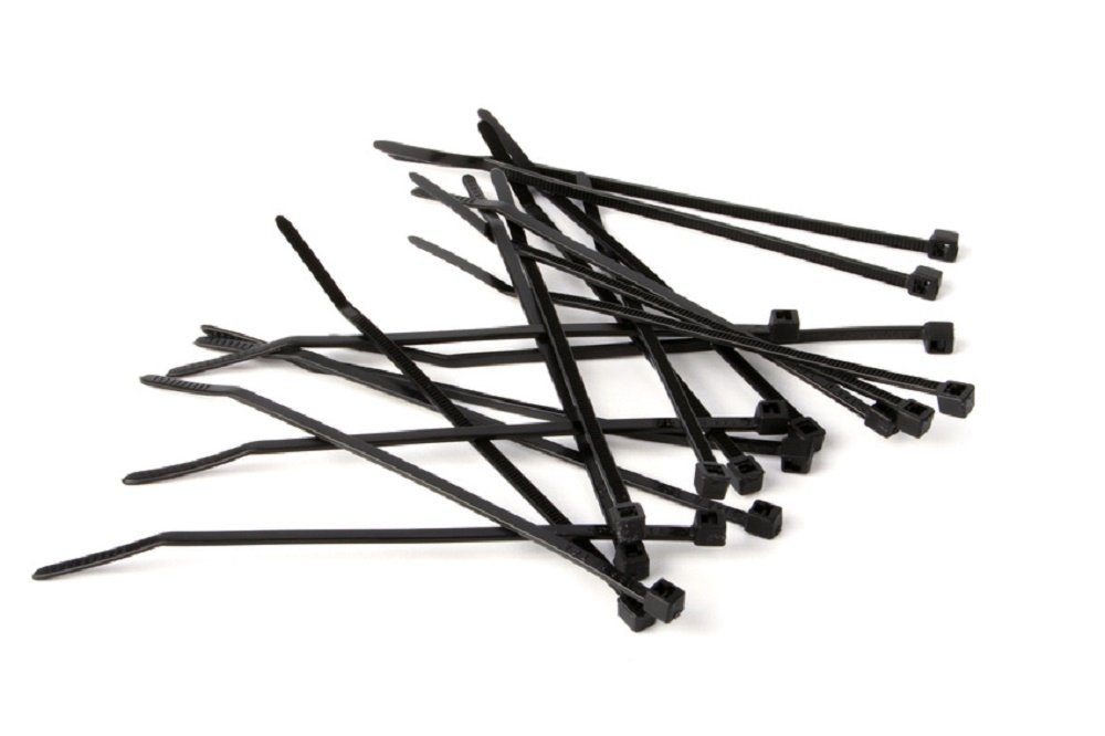 HaGa Kabelbinder 100 Stück Kabelbinder 200mm x 2,5mm schwarz (100-St)