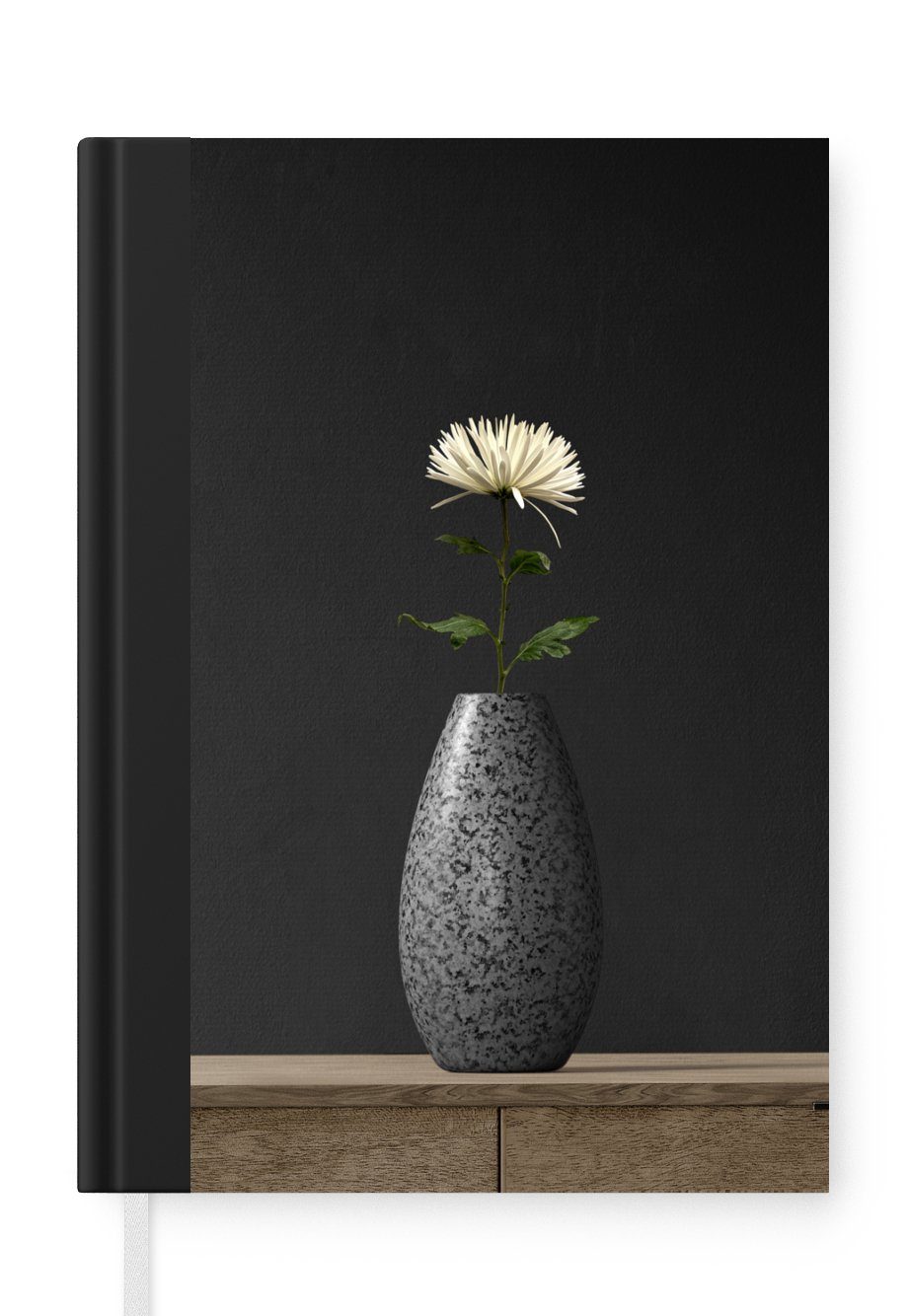 MuchoWow Notizbuch Stilleben - Vase - Blume, Journal, Merkzettel, Tagebuch, Notizheft, A5, 98 Seiten, Haushaltsbuch