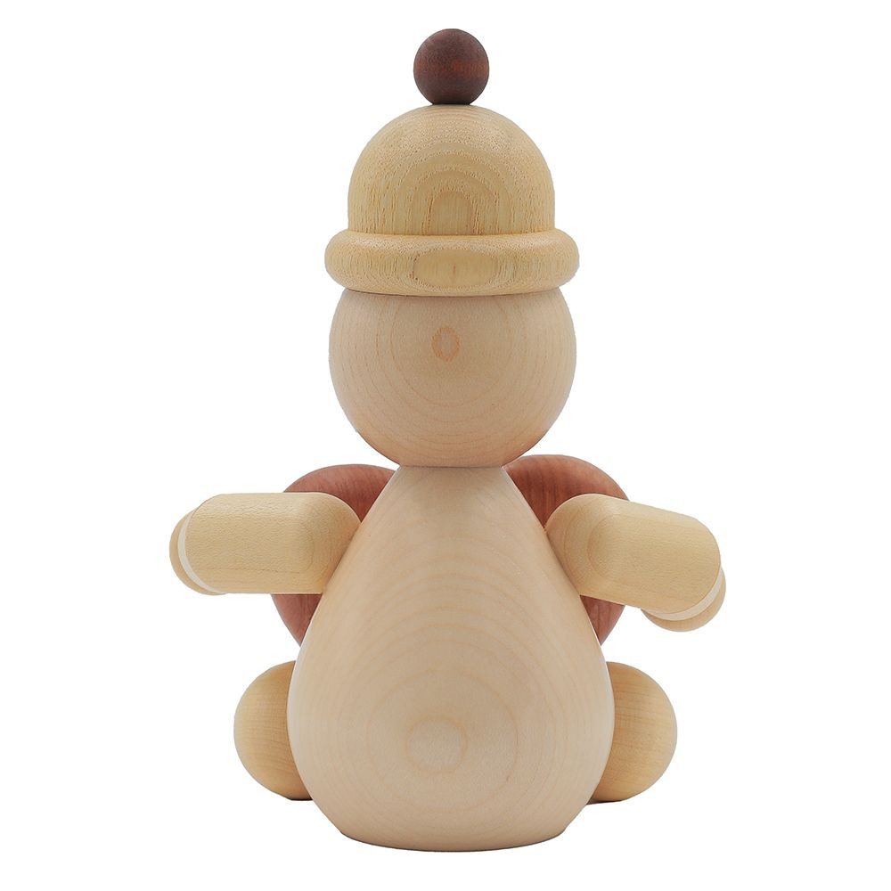 Drechslerei Volkmar Wagner Räuchermännchen Schneemann Junior „mit Herz“ - 14 cm - Original Erzgebirge