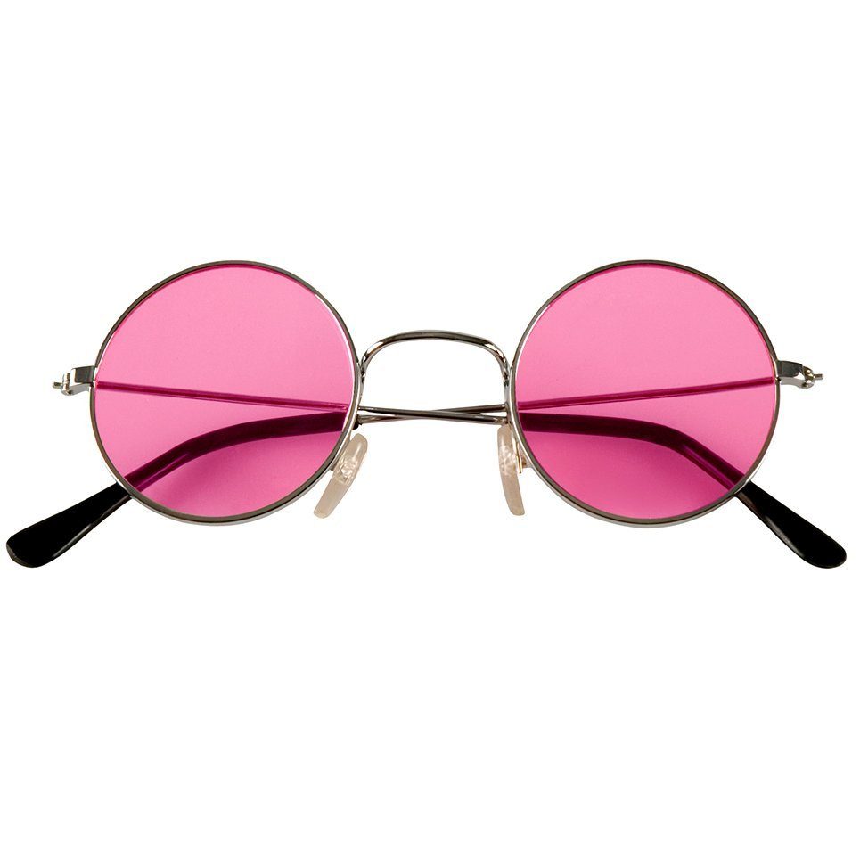 Metamorph Kostüm Hippie Brille rosa