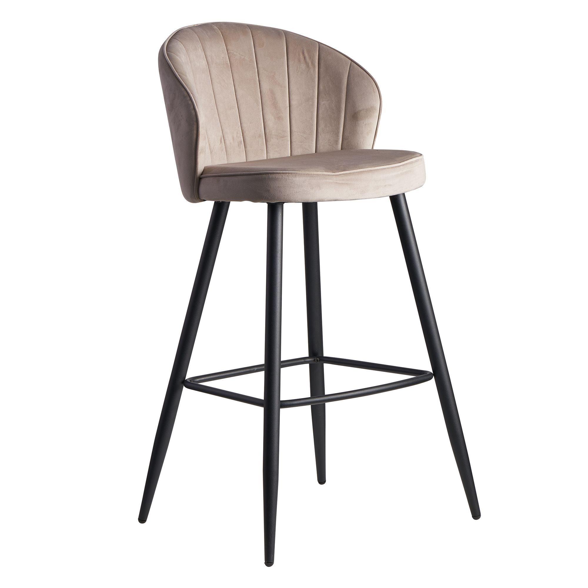 KADIMA DESIGN Barhocker Barhocker Samt Beige günstig online kaufen