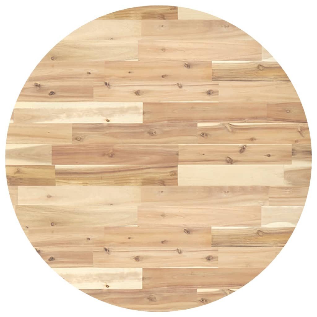 vidaXL Tischplatte Tischplatte Rund Ø80x2 cm Massivholz (1 St)