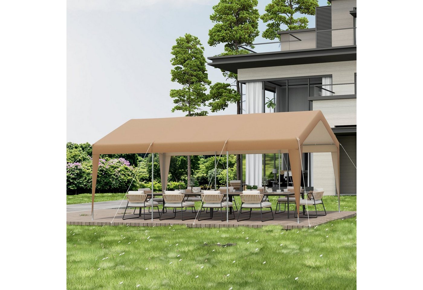 Thumbnail - COSTWAY Einzelcarport, BxT: 301x600 cm, mit wetterfester Abdeckung