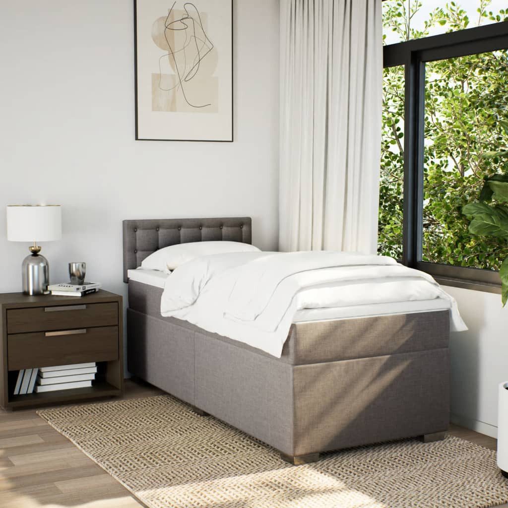 vidaXL Bett Boxspringbett mit Matratze Taupe günstig online kaufen