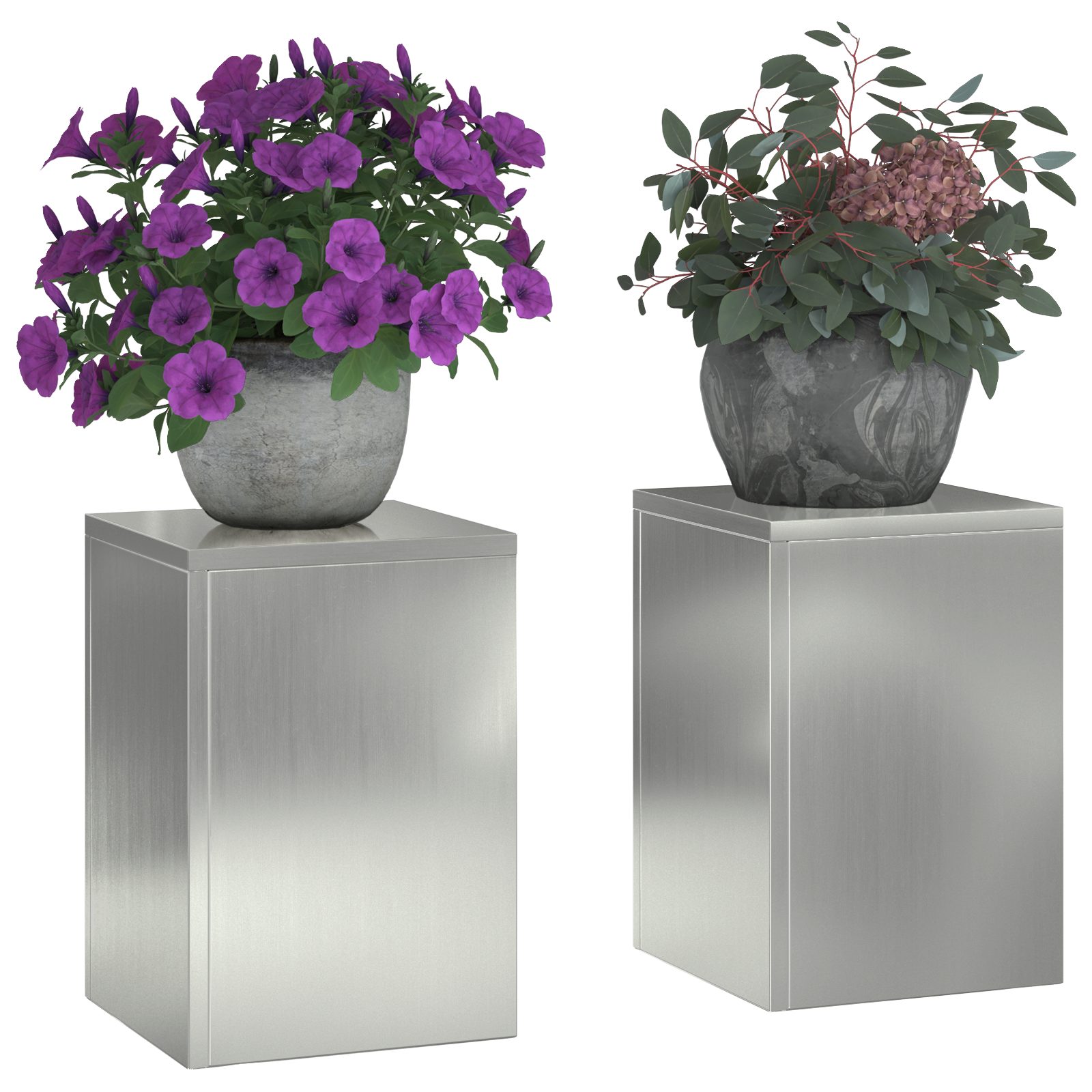 vidaXL Blumenständer Outdoor-Pflanzensäulen 2 Stk. 24x24x35 günstig online kaufen