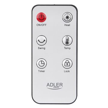 Adler Keramikheizlüfter AD-7738, 2000 W, LED Touch Display,12h Timer,Fernbedienung