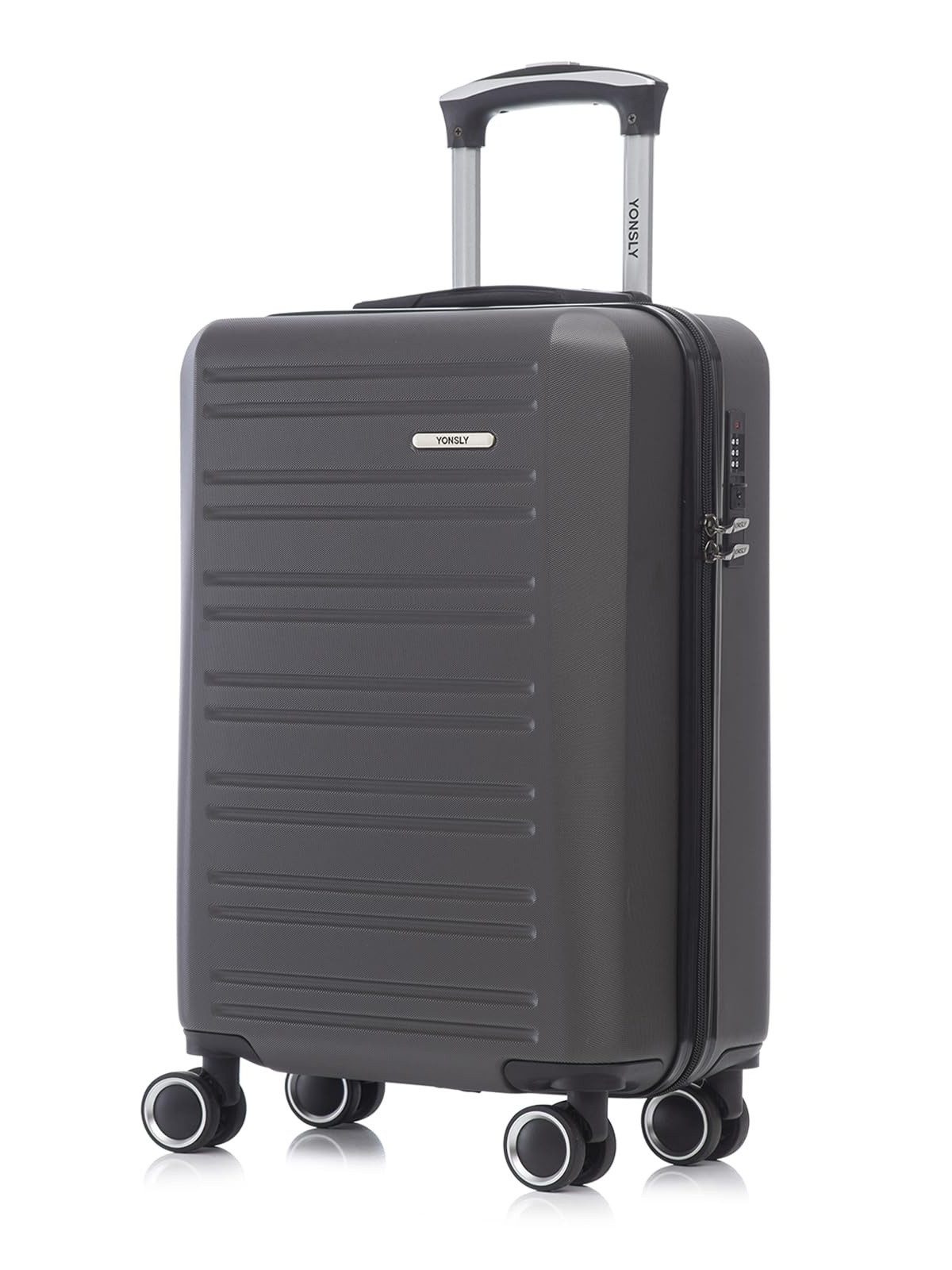 YONSLY Koffer Trolley Reisekoffer, Handgepäck Kabinenkoffer mit Zahlenschloss, 4 Rollen, Wasserabweisend Stoßfest Robust