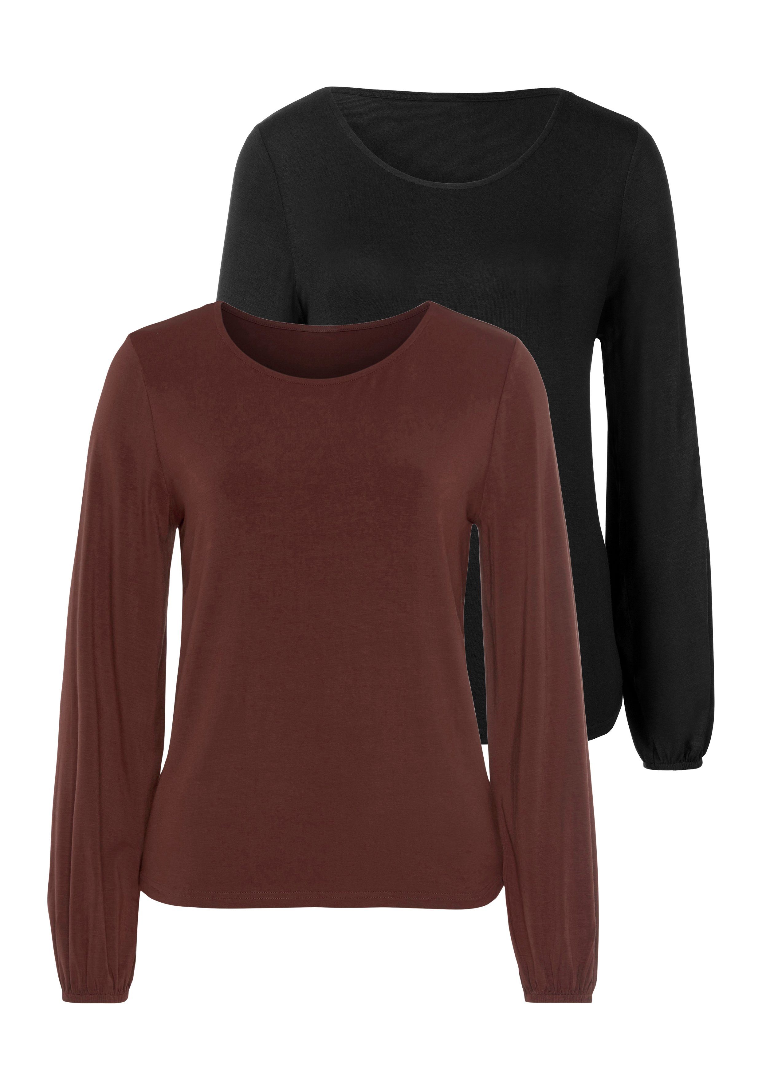Langarmshirt mit weiten Ärmeln