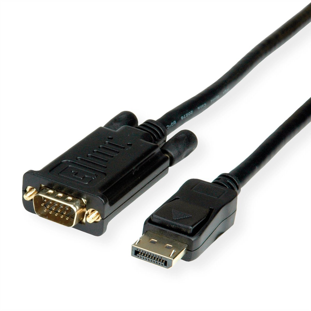VALUE Kabel DisplayPort-VGA, DP ST - VGA ST Audio- & Video-Adapter DisplayPort Männlich (Stecker) zu HD D-Sub 15-polig (HD-15), VGA Männlich (Stecker), 100.0 cm