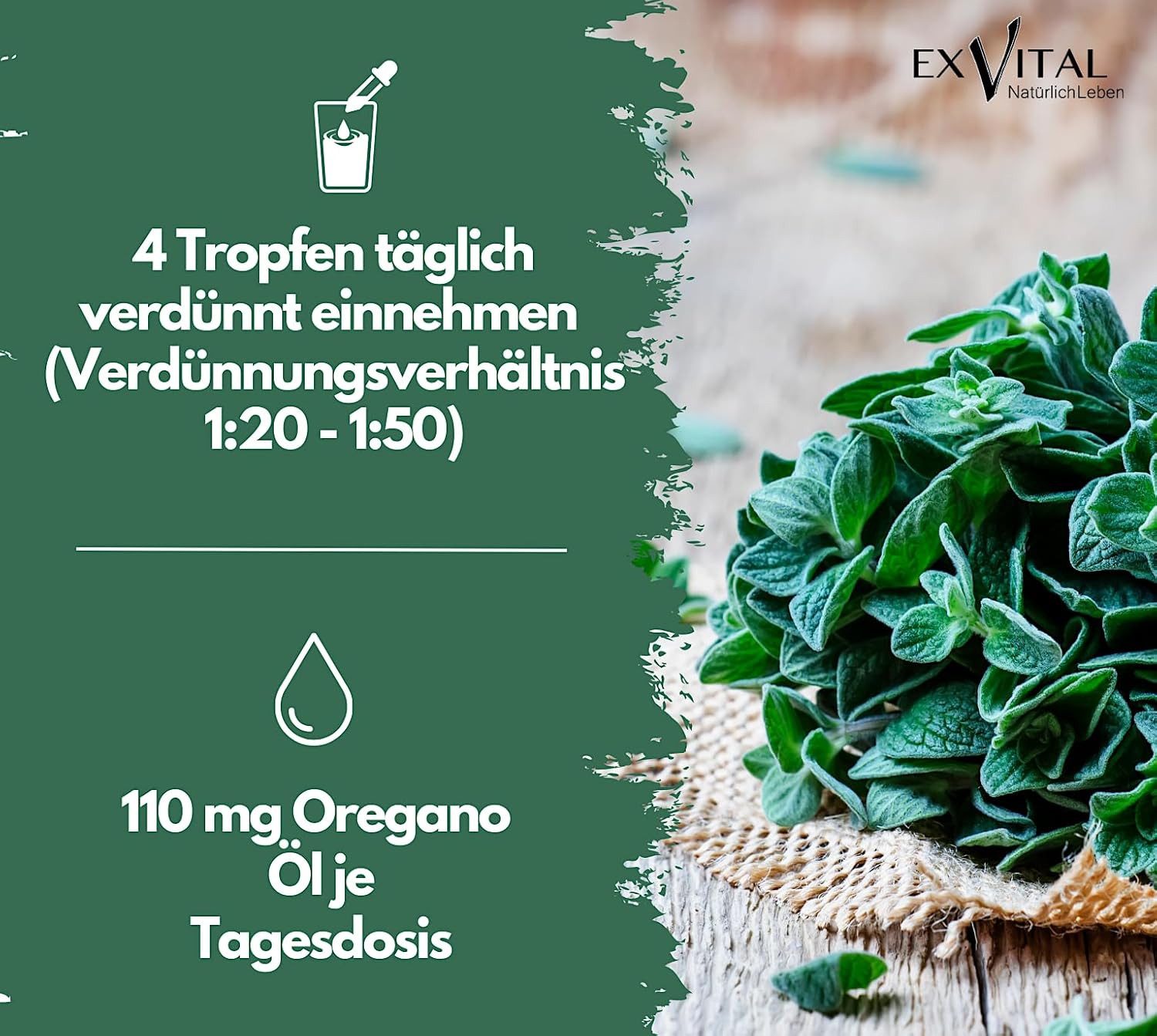Oregano Öl mit 80% Carvacrol, 100% ätherisches Oregano Öl Tropfen, 30 ml