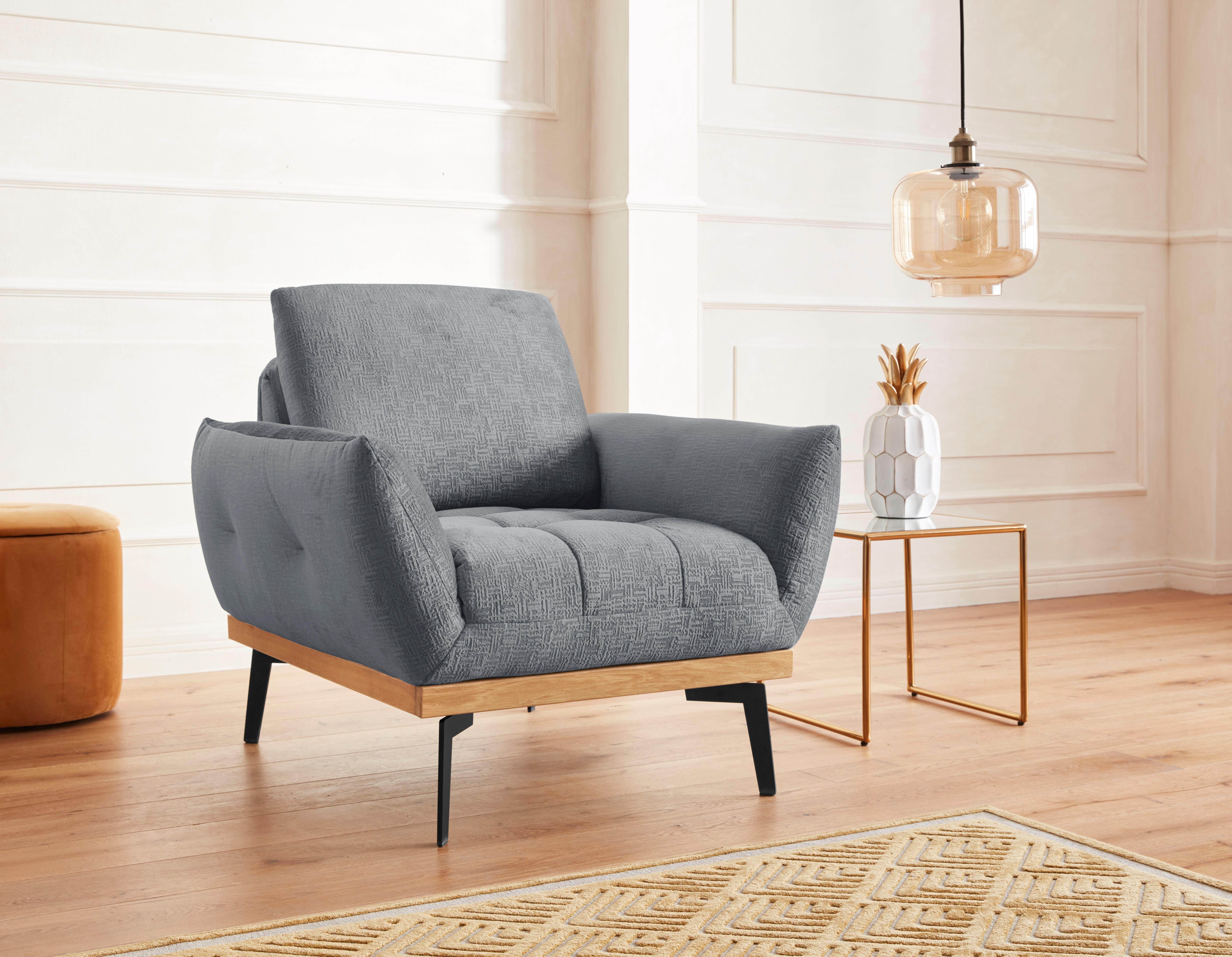 exxpo - sofa fashion Sessel Palic, Loungesessel mit Rückenverstellung, hoher Entspannungskomfort, inklusive Rückenverstellung. Vom Sessel zum Hochlehner. Relaxsessel