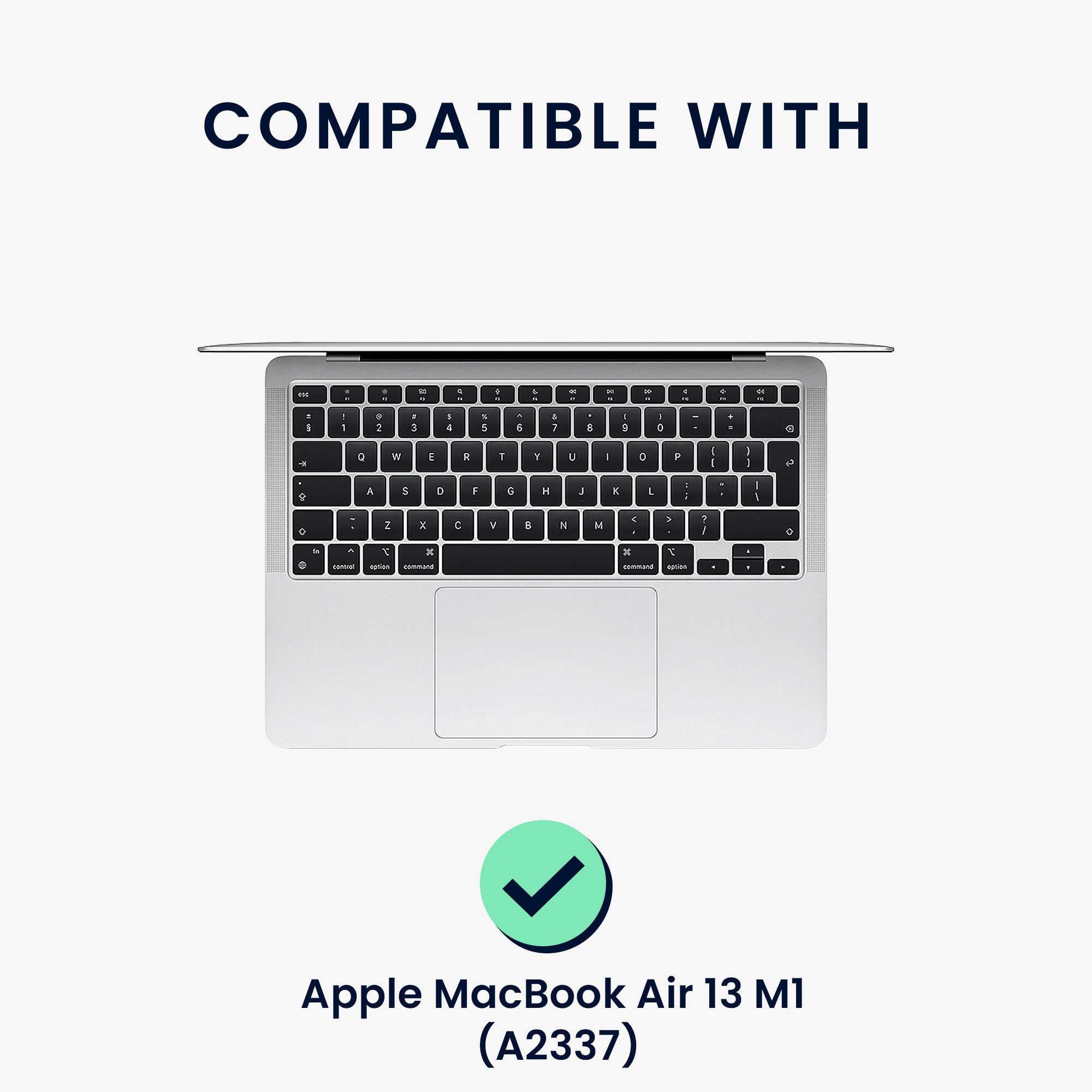 kwmobile Etui Apple MacBook Air 13 M1 (A2337) Sticker, Keyboard Sticker - Farb-Aufkleber für Deutsche QWERTZ Tastatur