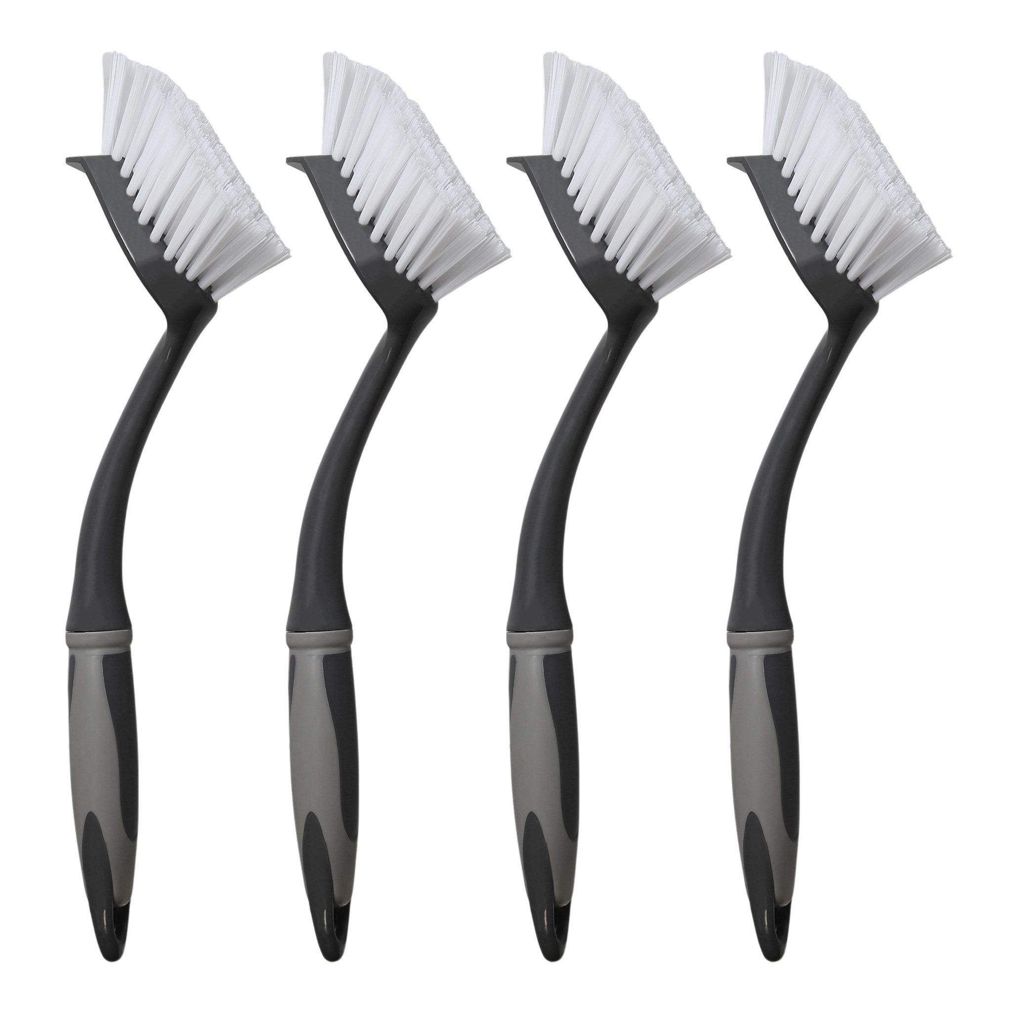 VonBueren Reinigungsbürsten-Set Spülbürsten für Küche, Haushalt Kunststoff mit Schabekante 29 x 6 cm, Geschirr, Töpfe und Pfannen, Gläser, Küchenutensilien, Armaturen, Spüle, Fliesen, (4-tlg), vielseitig nutzbar, mit Schabekante, spülmaschinengeeignet bis 60 Grad