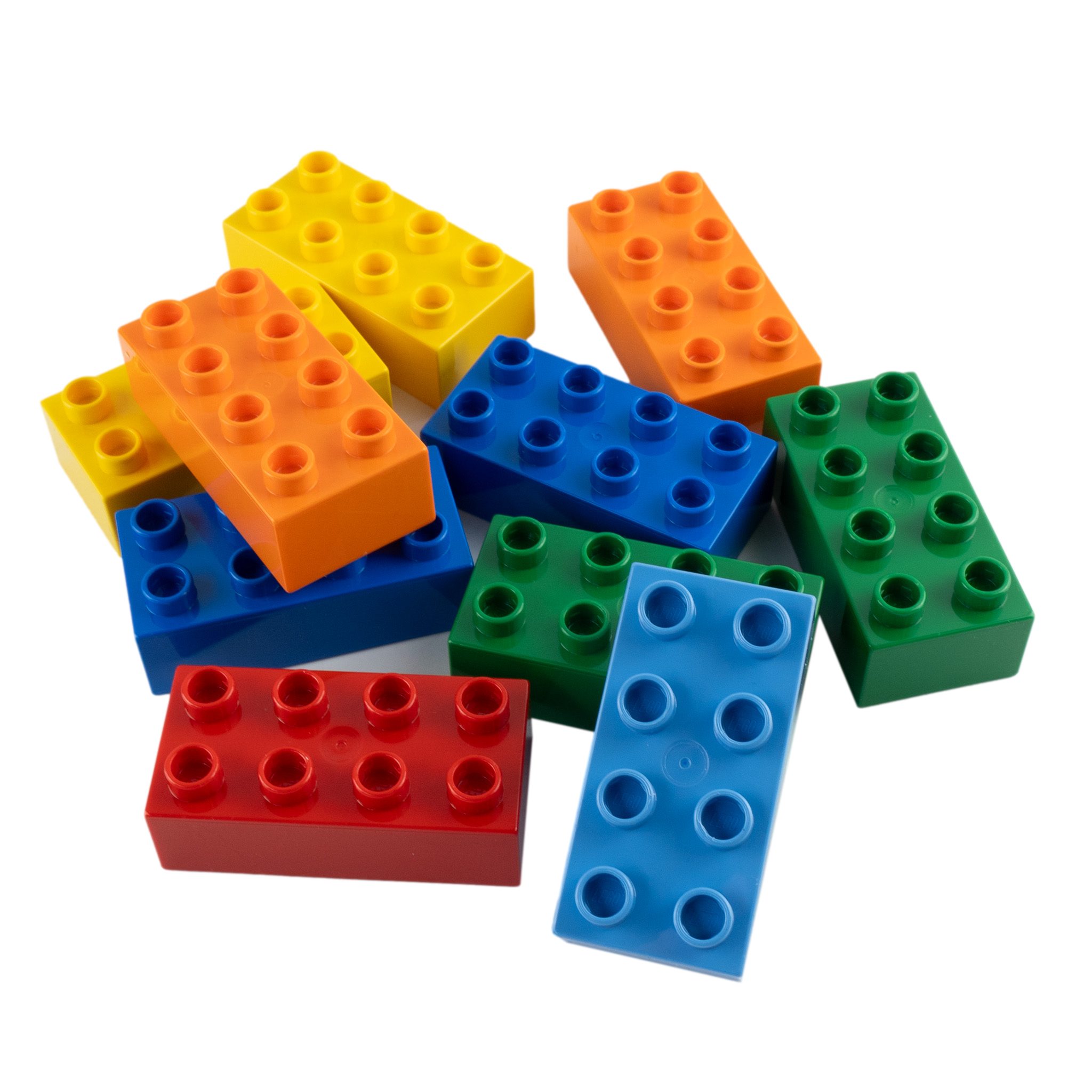 LEGO® LEGO® DUPLO® 2x4 Steine Bausteine Bunt Gemischt - 3011 NEU! Menge 10x Spielbausteine, (Bausteine, 10 St., Kreativ-Set), Made in Europe