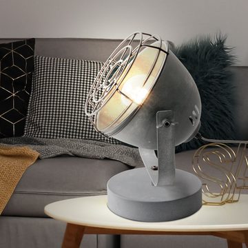 Brilliant Schreibtischlampe, Leuchtmittel nicht inklusive, Tisch Lampe Beton Optik grau beweglich rustikal Wohn Schlaf Zimmer