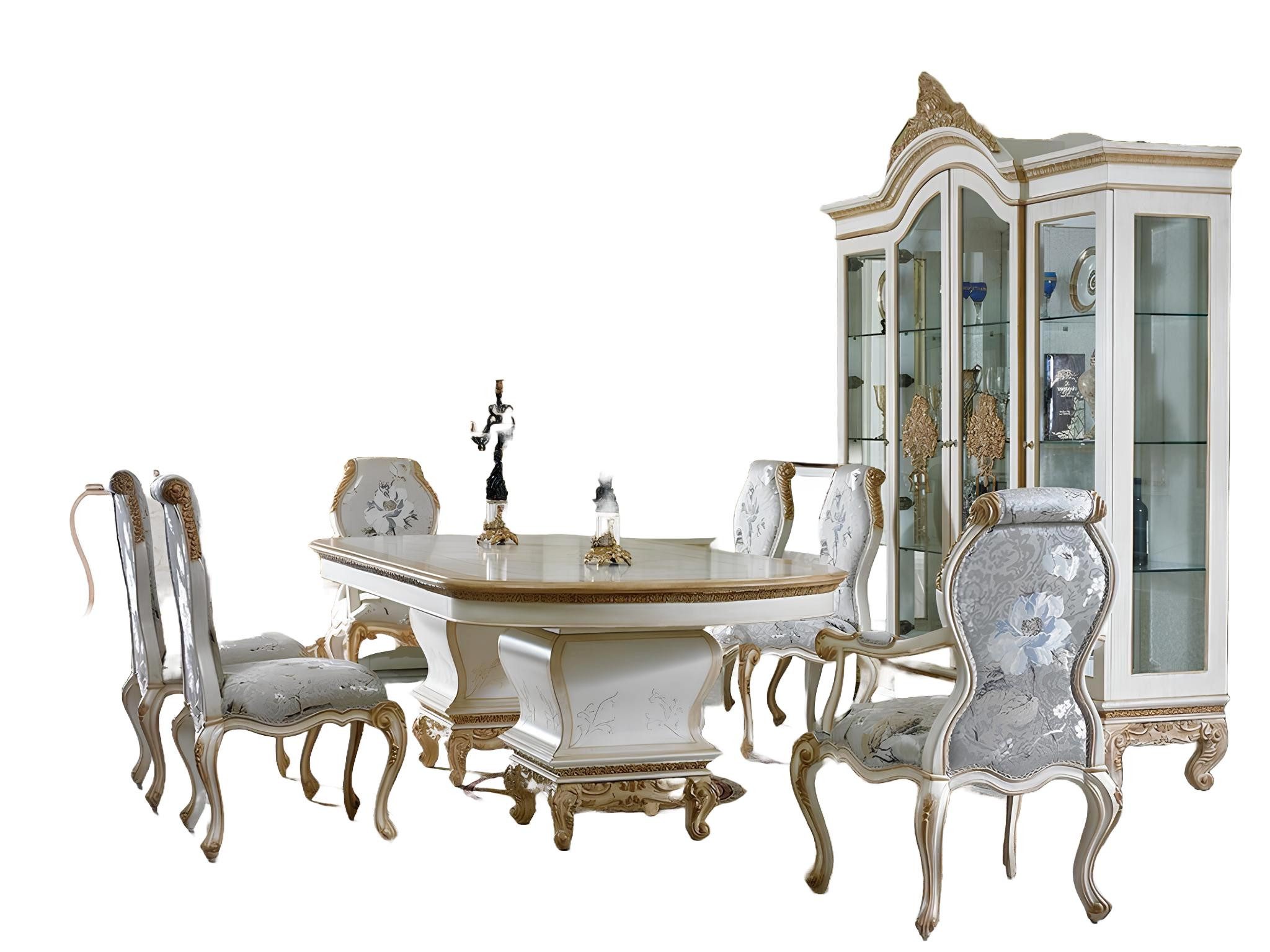 Xlmoebel Sitzgruppe Set von 6 Esszimmerstühlen im antiken Stil, (YB E67 SERIE Кресла x 6), Hergestellt in Europa