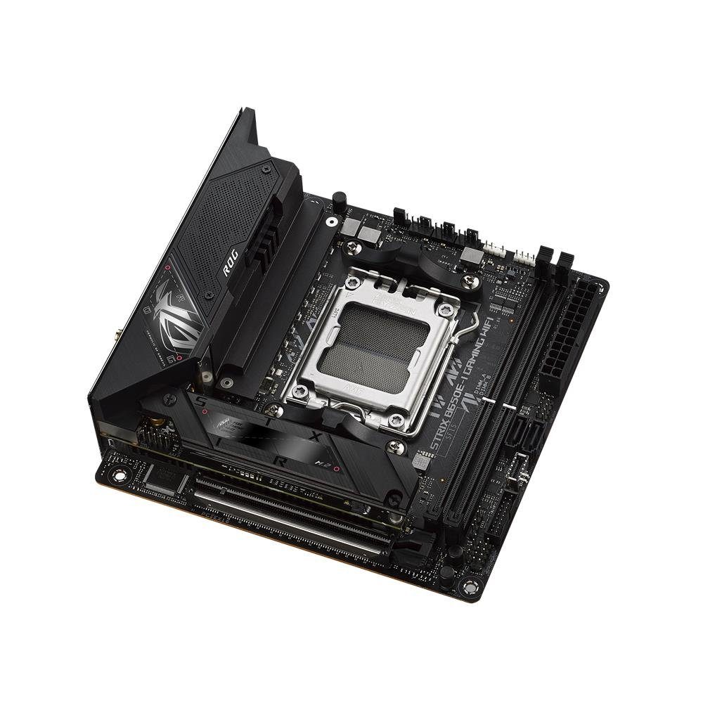 Asus ROG STRIX B650E-I Mainboard Aura Sync RGB-Beleuchtung, (GAMING WIFI Mainboard Sockel, 1-St., RAM 64 GB), HDMI, AMD, Ryzen 7000, Mini-ITX, DDR5 Speicher, US – Bild 3 von 5