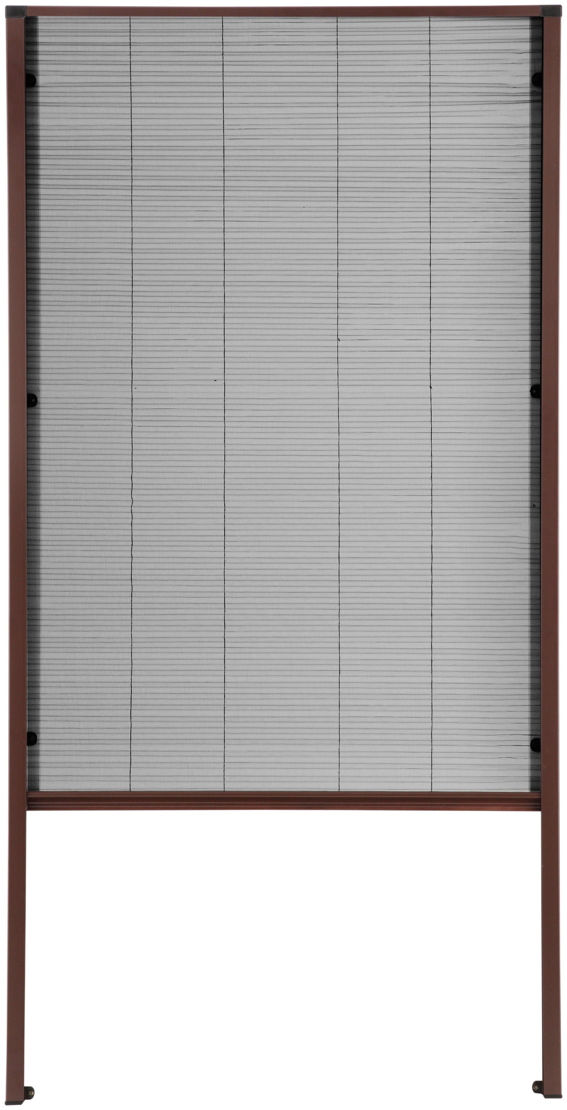 Insektenschutzrollo für Dachfenster, hecht international, transparent, verschraubt, braun/anthrazit, BxH: 80x160 cm
