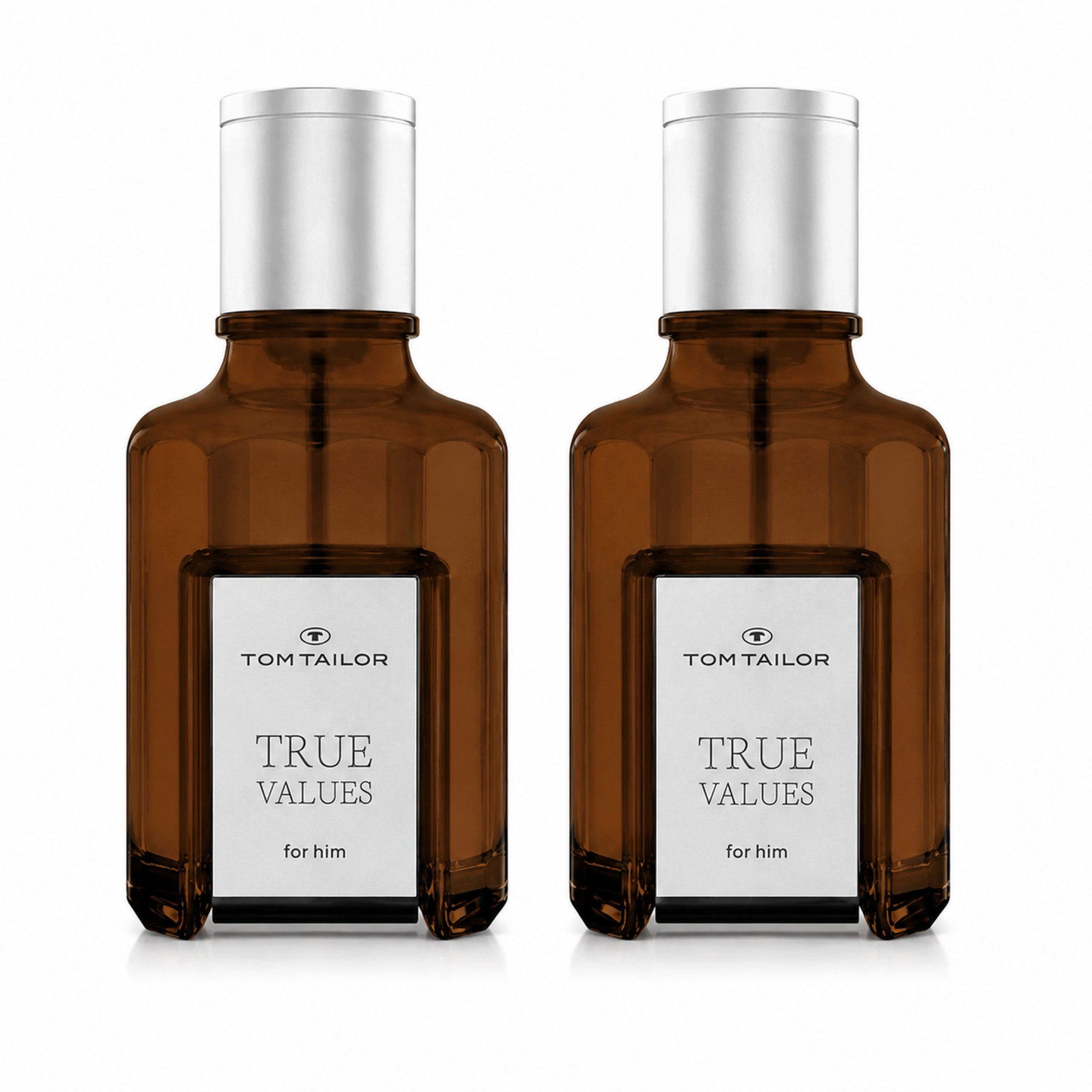 TOM TAILOR Eau de Toilette True Values For Him Eau de Toilette Doppelpack 2 × 30 ml, 2-tlg., Doppelpack mit 2 × 30 ml – ideal für Alltag und Reisen