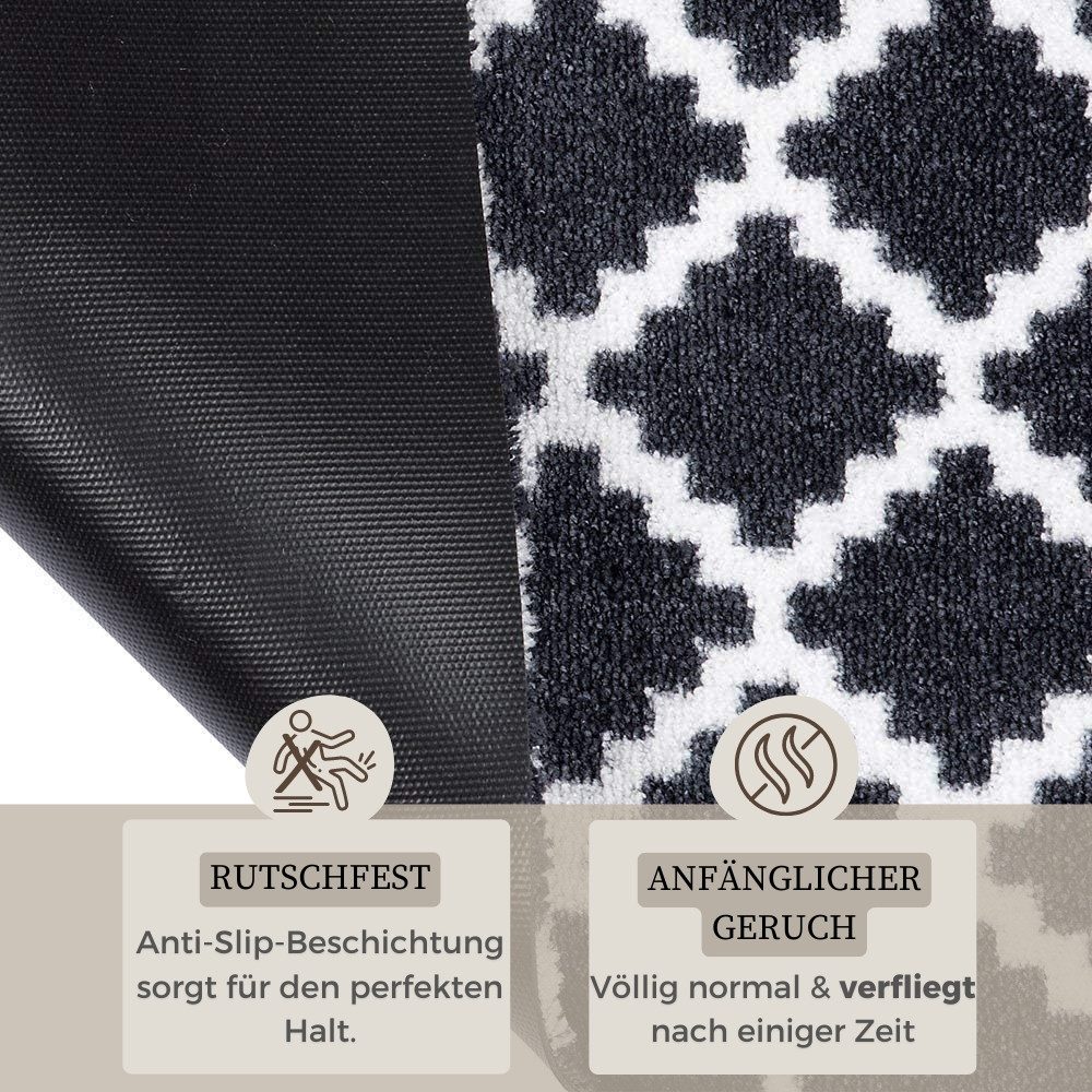 HANSE Home Fußmatte Elegance, Türmatte, rechteckig, Höhe: 7 mm, Schmutzfangmatte, Innen und Außen, Rutschfest, Wetterfest, Türmatte