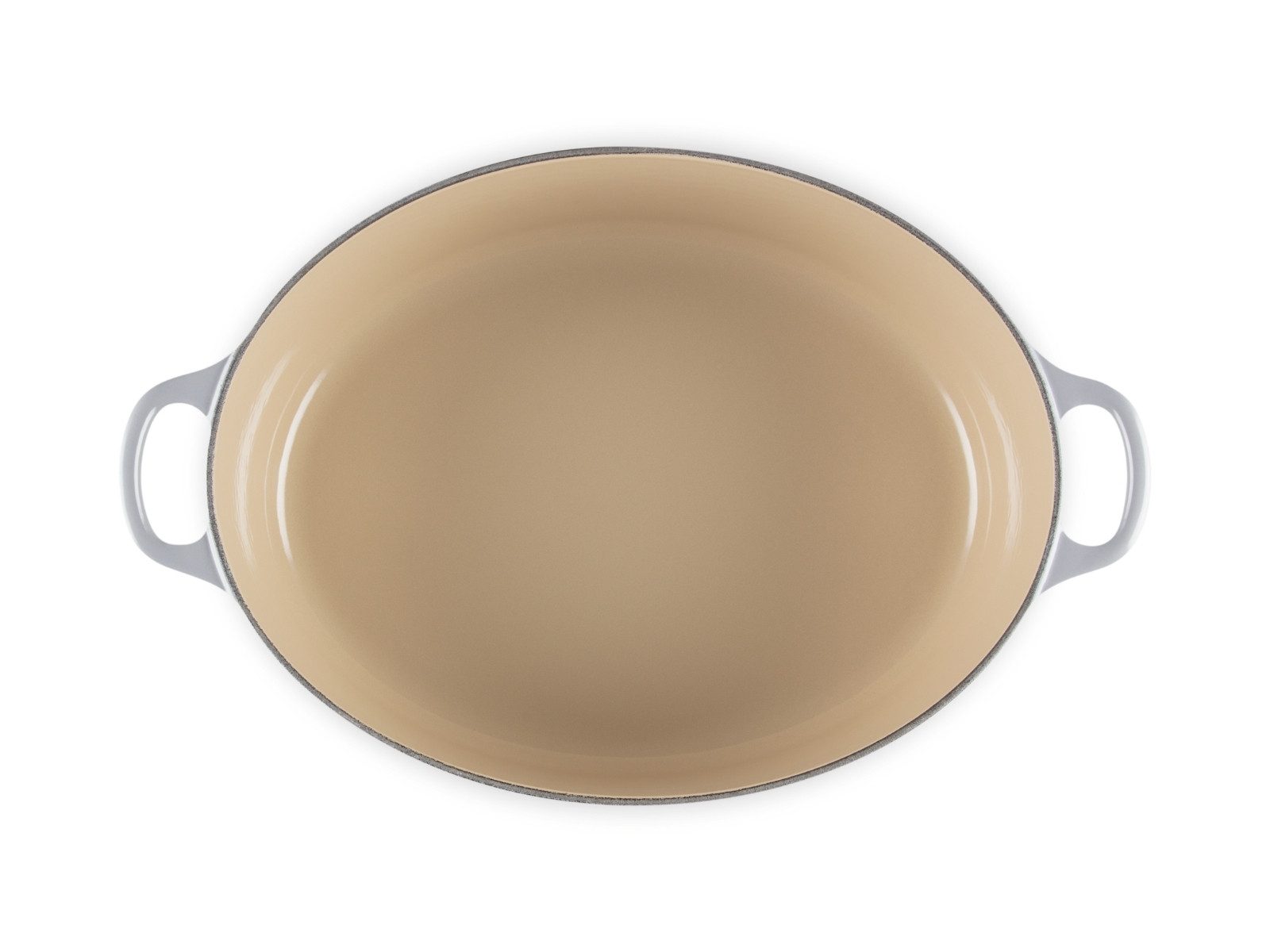 LE CREUSET Bräter Bräter Tradition oval perlgrau 31cm, Emailliertes Gusseisen